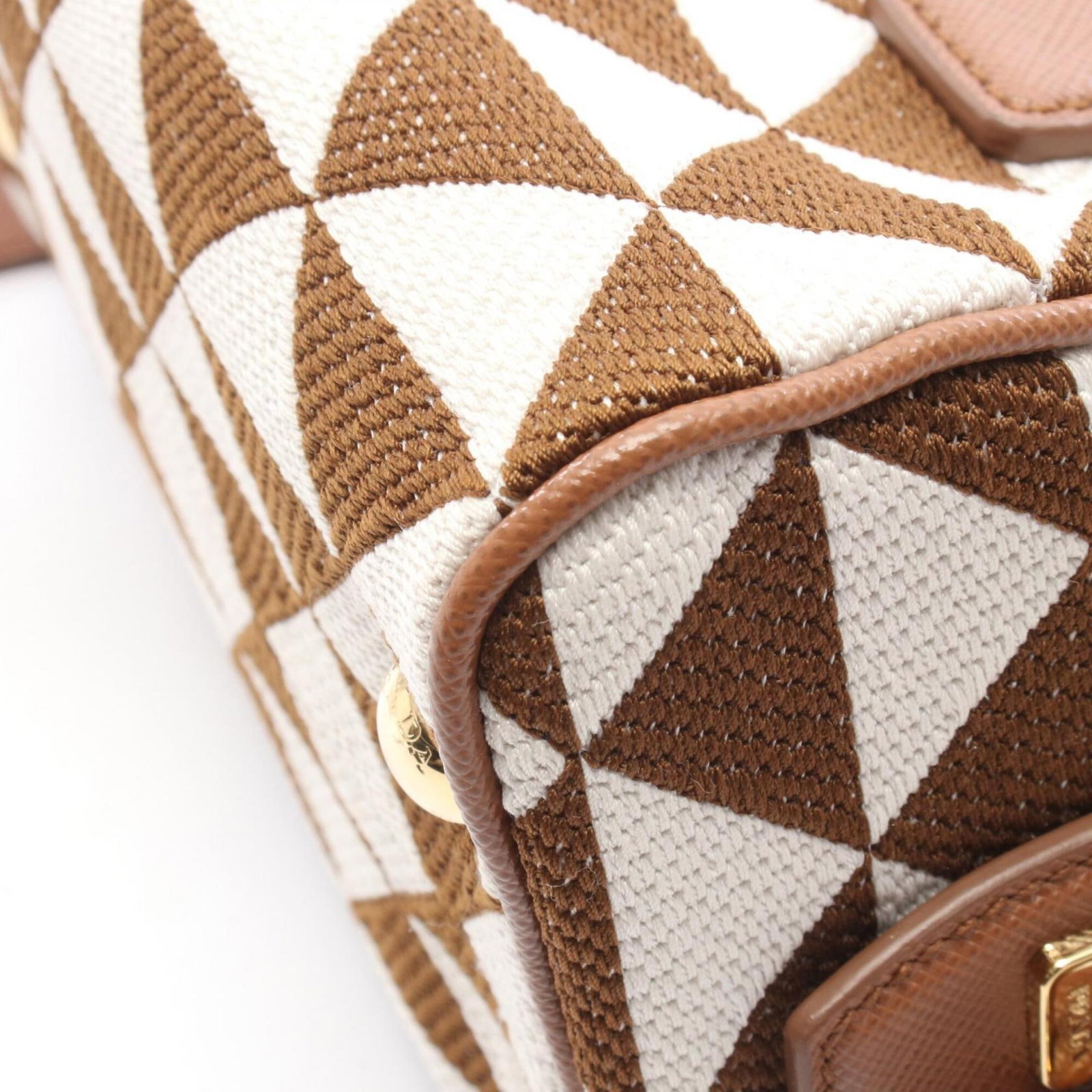 Canvas Leather Handbag Prada - 5