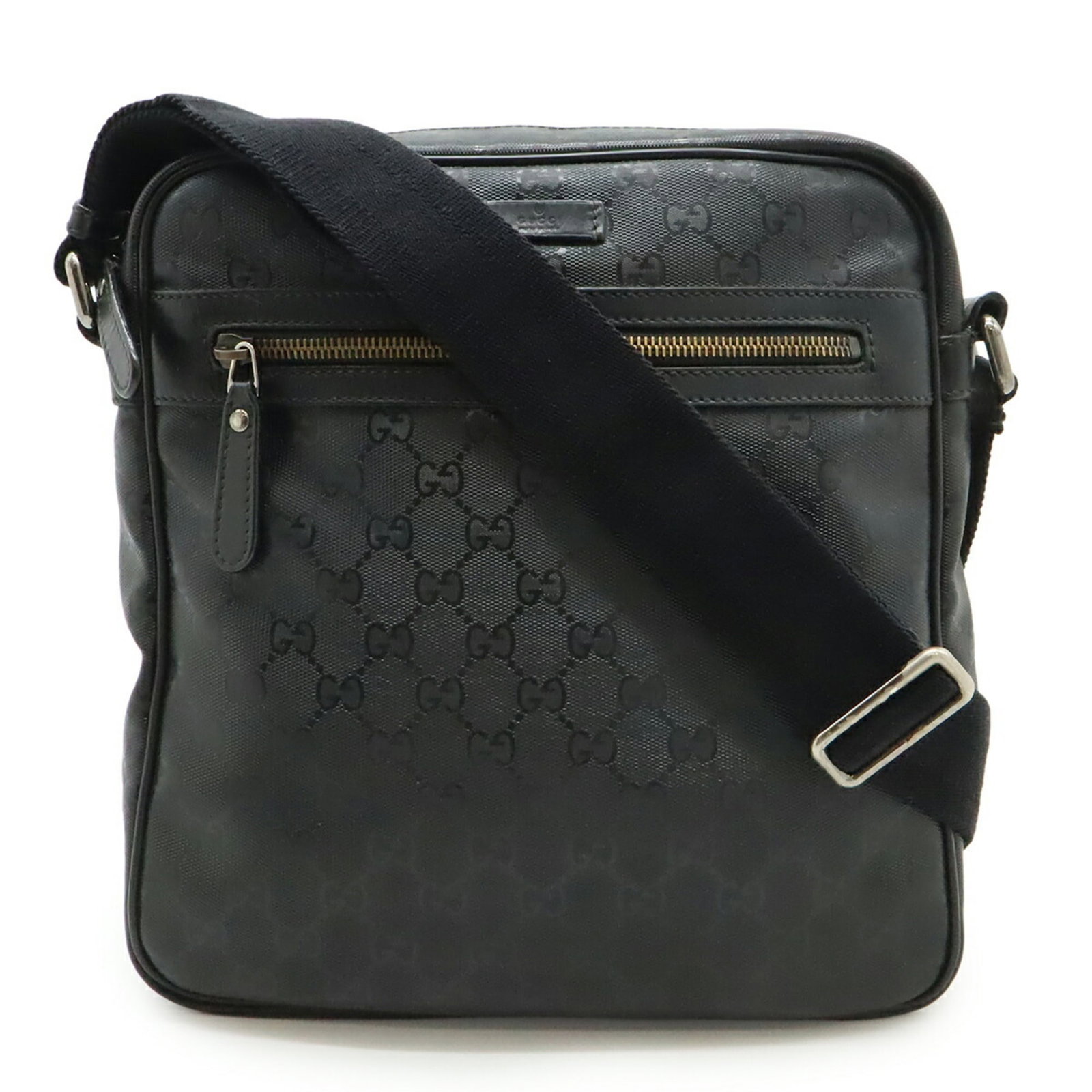 Gucci Pochette Shoulder Bag Gg Imprim: Gucci Pochette Shoulder Bag Gg Imprim Gucci Pochette Shoulder Bag Gg Imprim is a sleek and sophisticated black shoulder bag made from GG Imprim material. Its compact size and structured design make