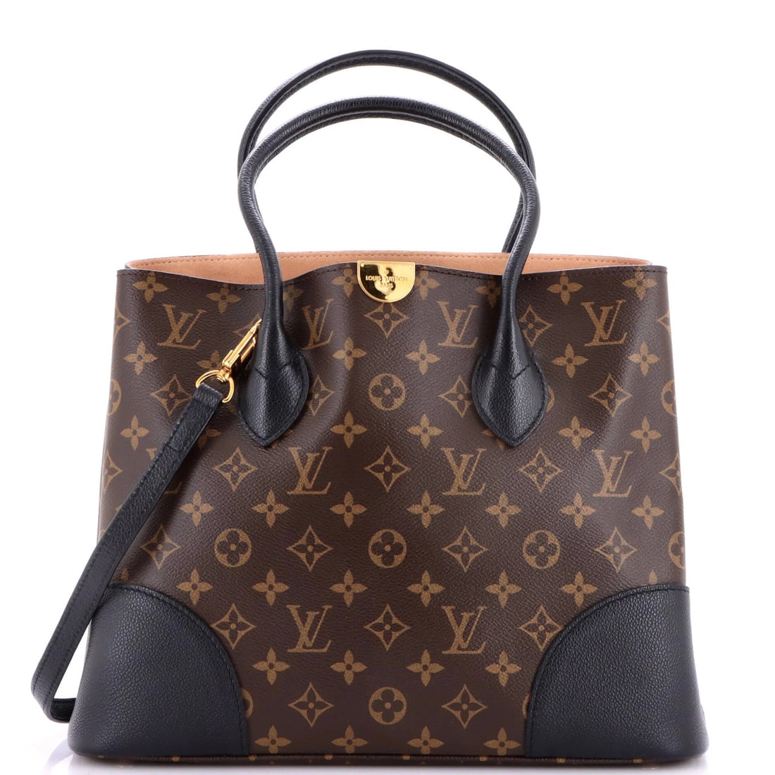 Canvas Monogram Leather Flandrin Handbag Louis Vuitton: Canvas Monogram Leather Flandrin Handbag Louis Vuitton Canvas Monogram Leather Flandrin Handbag Louis Vuitton - A timeless and stylish tote in black canvas coated leather, featuring the iconic Louis