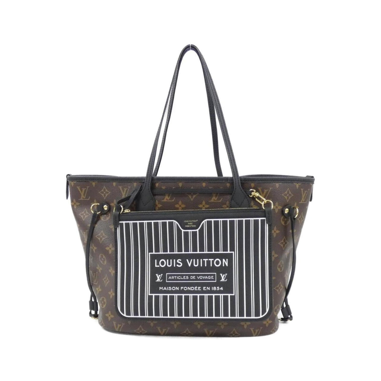 Louis Vuitton Handbag Monogram Leather: Louis Vuitton Handbag Monogram Leather Monogram Leather Louis Vuitton Handbag in Black. This iconic handbag features the signature monogram pattern and is made from high-quality leather. Includes a du