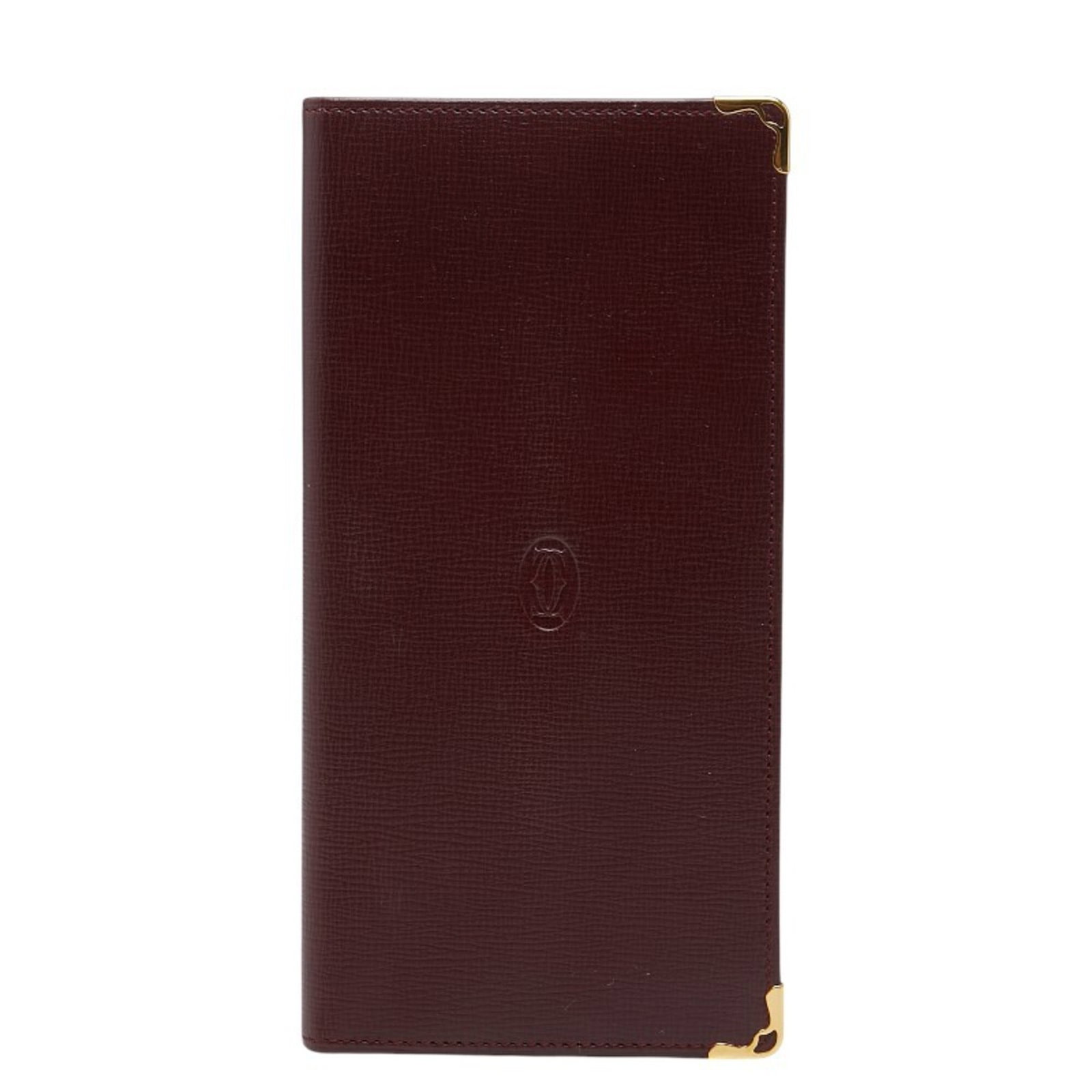 Cartier leather wallet bi fold: Cartier leather wallet bi fold Bordeaux, Wine red leather Cartier bi-fold wallet, measuring 18cm x 9cm x 1.4cm, offers a sophisticated and elegant accessory for everyday use. Its classic design and