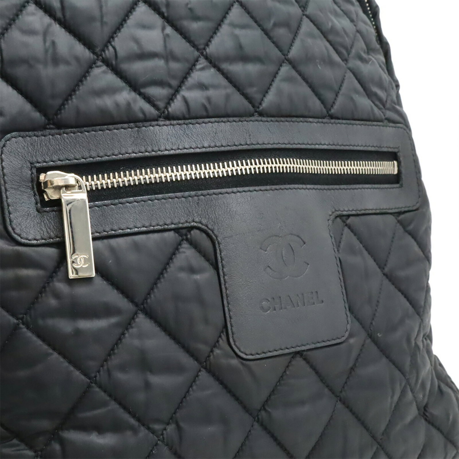 Nylon Leather Backpack Chanel - 10