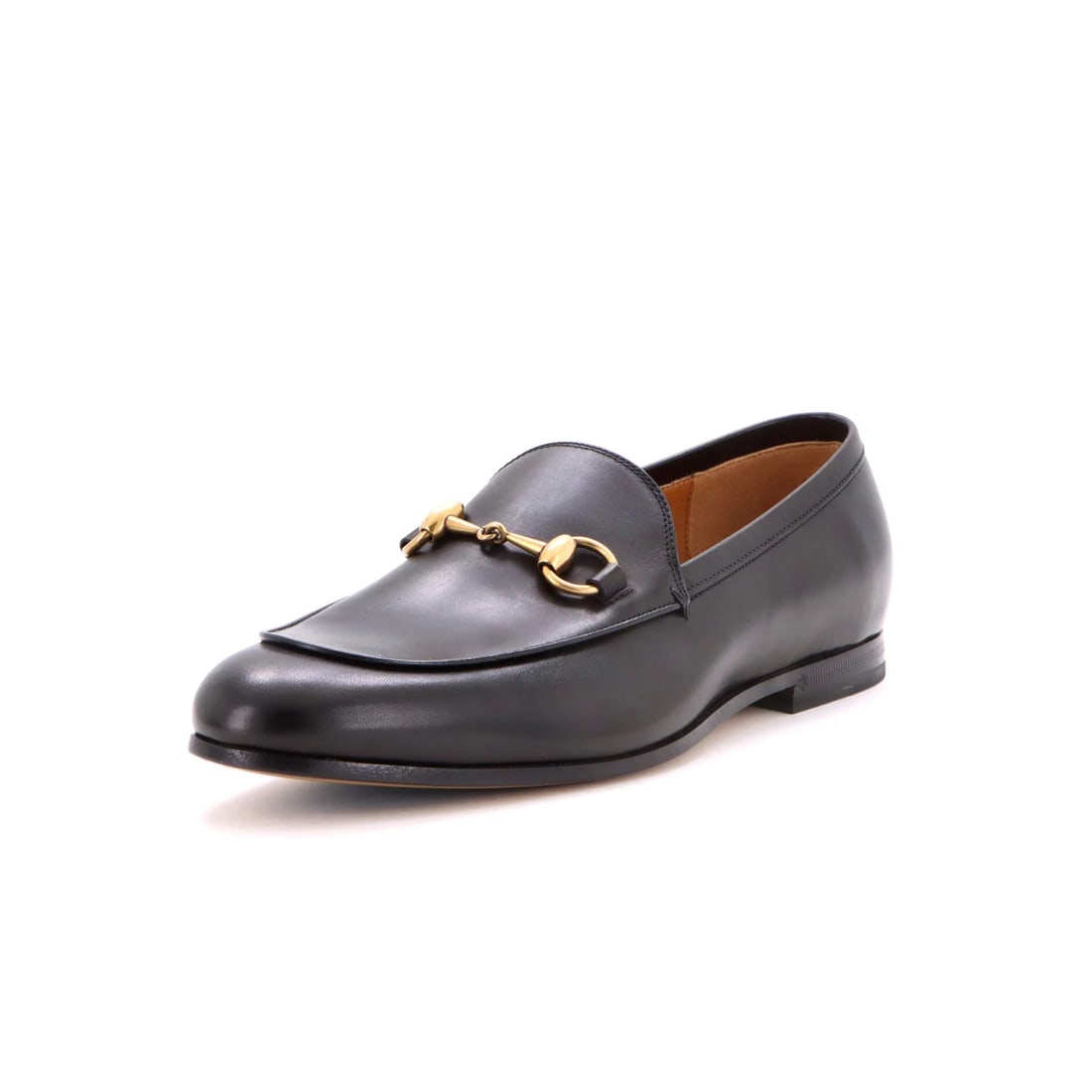 Men's Horsebit Leather Loafers Gucci: Men's Horsebit Leather Loafers Gucci Great condition, this Gucci Men's Horsebit Leather Loafers feature a classic design with a black leather exterior and brown interior, adorned with aged gold