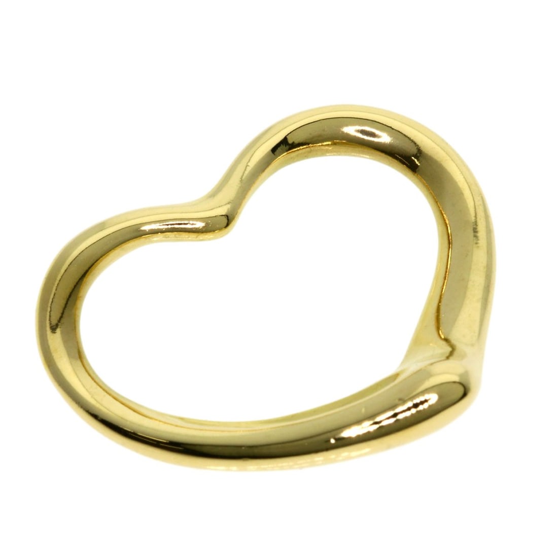 Yellow Gold Pendant K18 Open Heart Tiffany&Co: Yellow Gold Pendant K18 Open Heart Tiffany&Co K18 Yellow Gold Pendant with Open Heart Design, a stunning piece from Tiffany&Co. This pendant showcases a bold open heart design crafted from 18k K18 yel