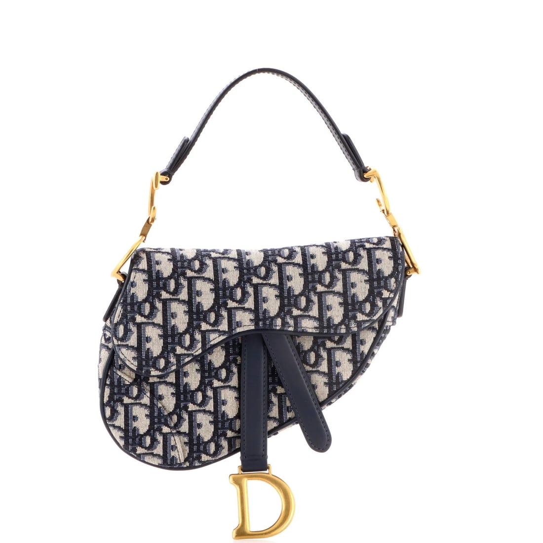 Canvas Oblique Christian Dior Saddle Mini: Canvas Oblique Christian Dior Saddle Mini Canvas Oblique Christian Dior Saddle Mini - A stylish and compact shoulder bag with a signature blue canvas exterior, featuring a classic oblique design and