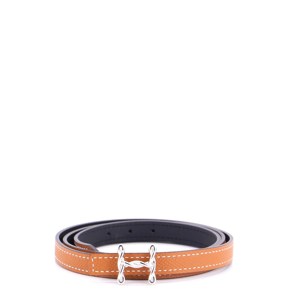 Hermes Torsade Buckle Reversible Thin Leather Belt (1 of 3)