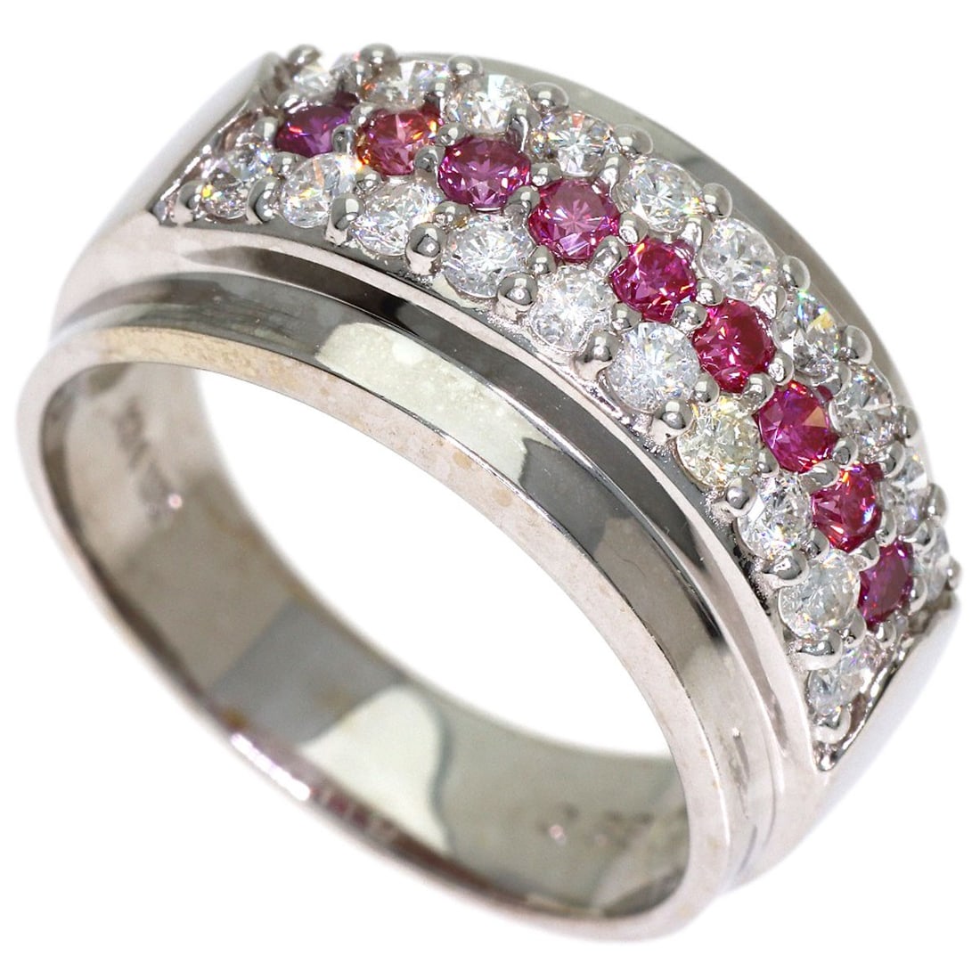 Diamond ring K14 white gold 0.89ct 4.6g (1 of 10)
