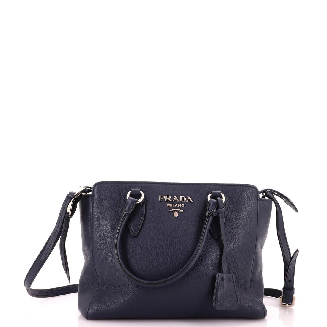 Vitello Phenix Medium Tote Convertible Prada: Vitello Phenix Medium Tote Convertible Prada This Prada Vitello Phenix Medium Tote Convertible is a versatile and stylish accessory, featuring a convertible zip tote design with a blue leather