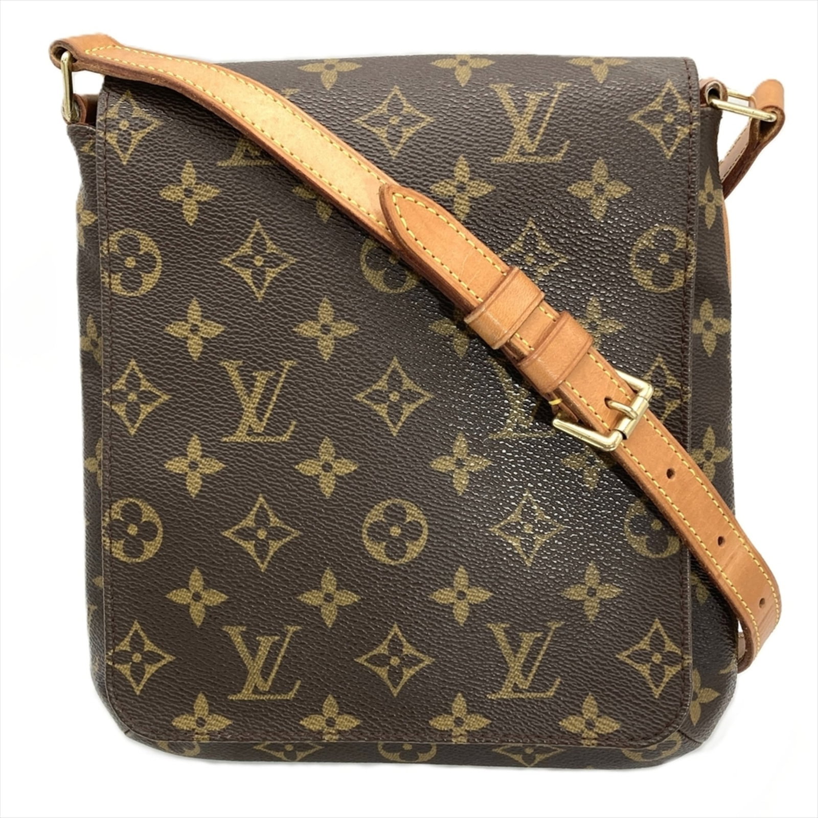 Shoulder Bag Monogram Louis Vuitton: Shoulder Bag Monogram Louis Vuitton Monogram Louis Vuitton shoulder bag in rich brown leather, adorned with gold-toned hardware. The iconic monogram pattern adds a touch of timeless elegance to this v