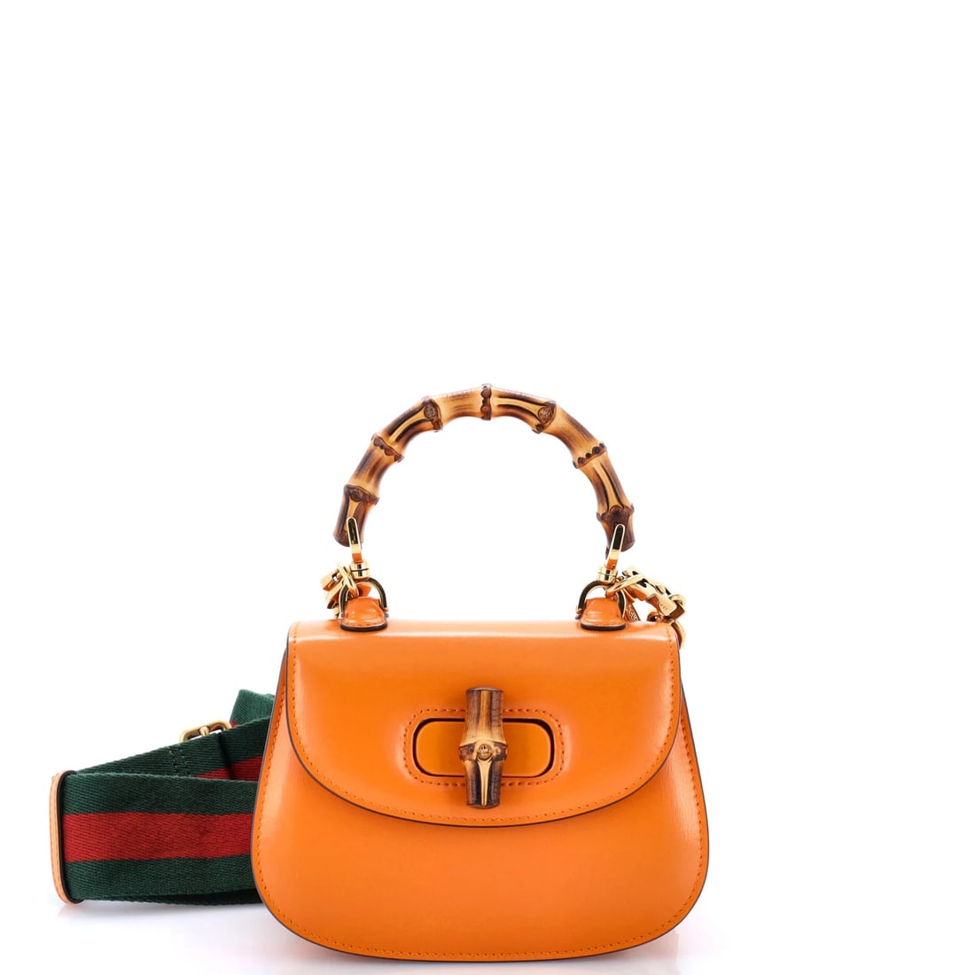 Bamboo Leather Mini Gucci Bag Top Handle 1947: Bamboo Leather Mini Gucci Bag Top Handle 1947 Bamboo Leather Mini Gucci Bag Top Handle 1947 - A rare and stylish vintage find, this mini Gucci bag features a unique bamboo leather exterior in vibrant