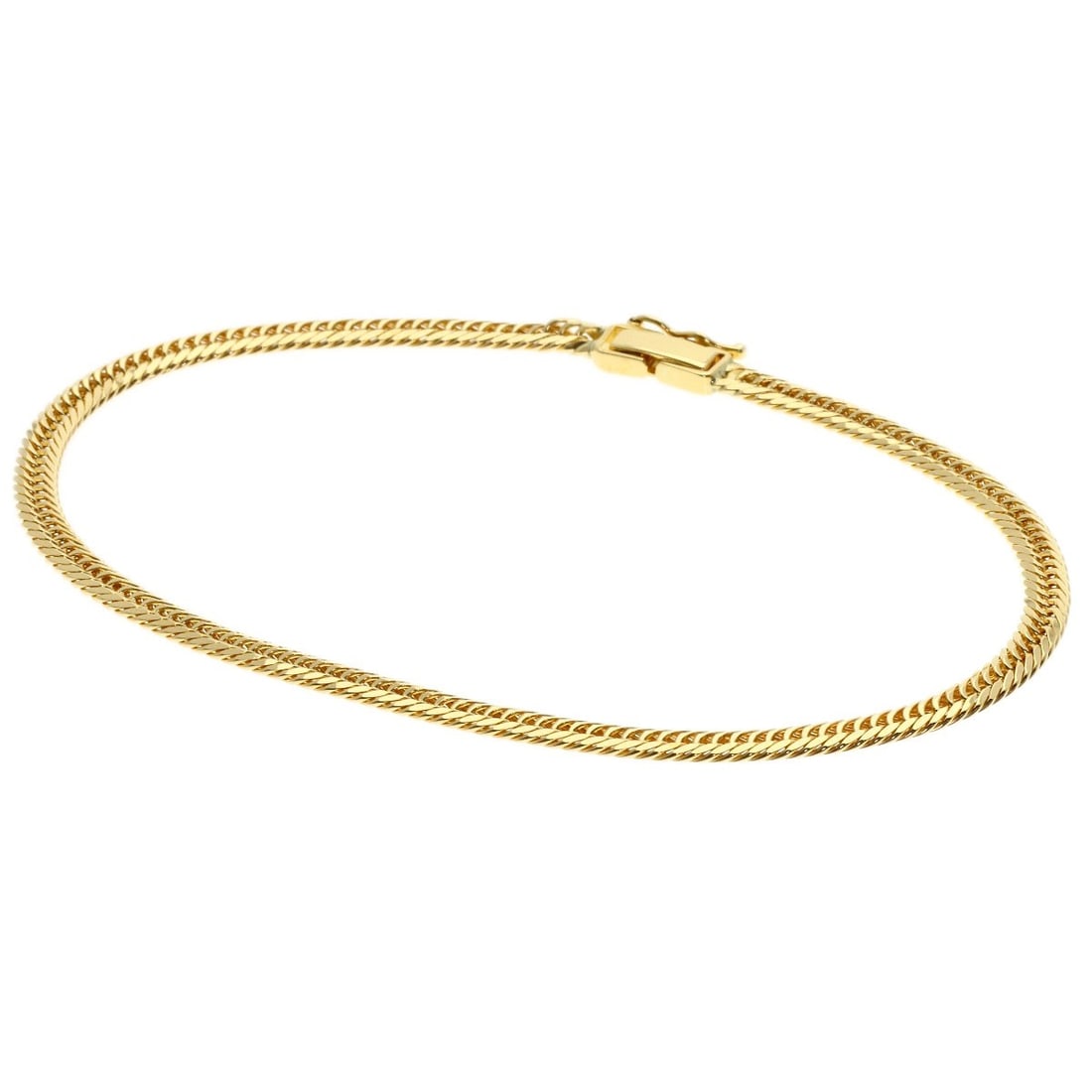 Curb Chain Kihei 8-Sided Triple Bracelet K18 Yellow Gold 10G: Curb Chain Kihei 8-Sided Triple Bracelet K18 Yellow Gold 10G K18 Yellow Gold 10G triple bracelet with an 8-sided design, crafted from high-quality gold metal, this unique piece is a standout