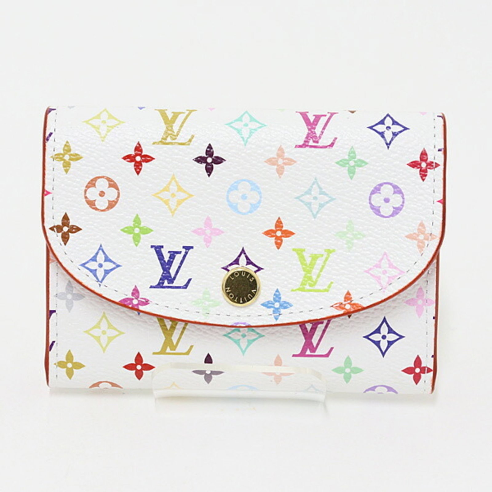 Monogram Louis Vuitton Bi Fold Wallet: Monogram Louis Vuitton Bi Fold Wallet Monogram Louis Vuitton Bi Fold Wallet. This stylish bi-fold wallet features the iconic Monogram Multicolore design, with a mix of pink, white, and other colors. T