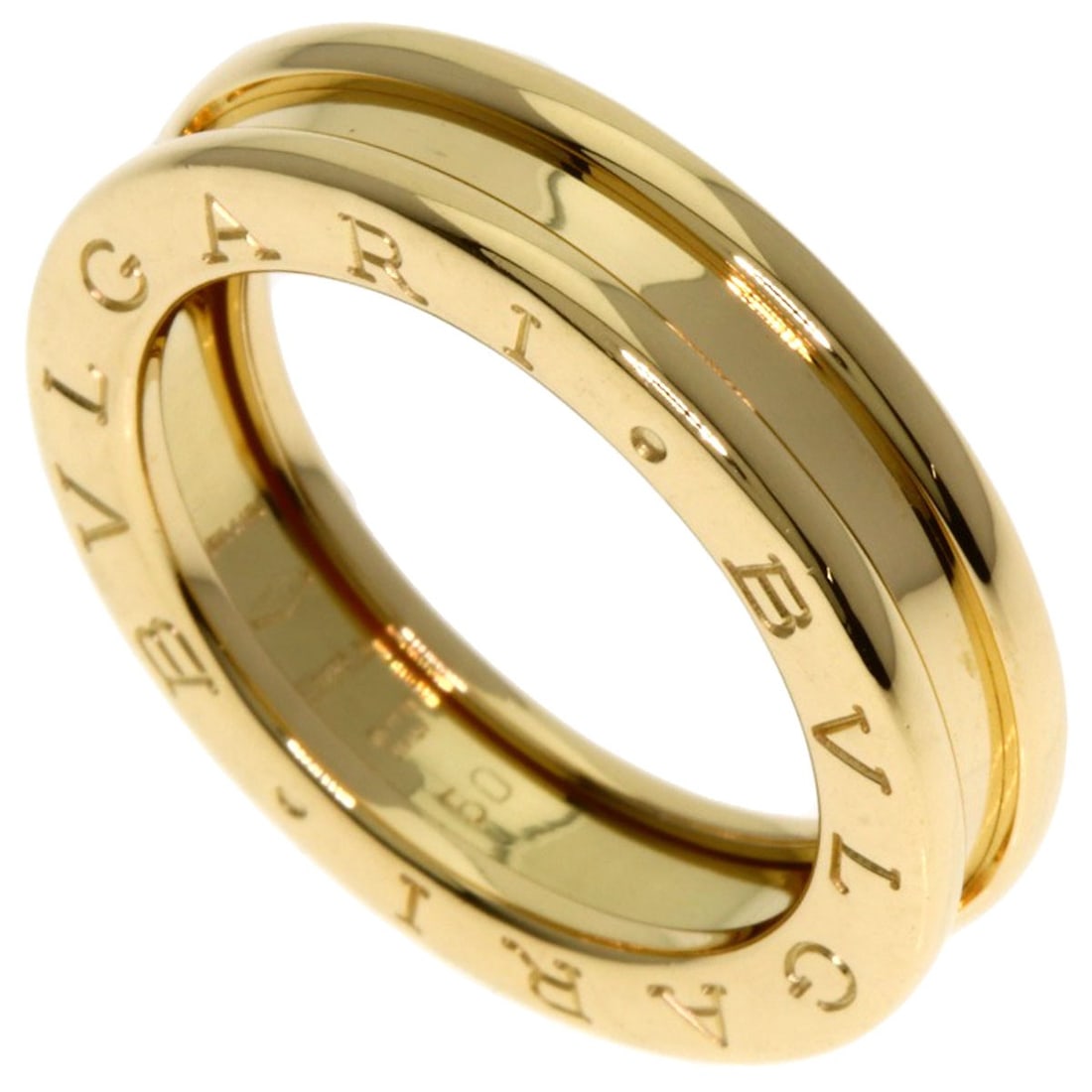 Bvlgari B.Zero1 1 Band #50 Ring K18 Yellow Gold: Bvlgari B.Zero1 1 Band #50 Ring K18 Yellow Gold K18 Yellow Gold Bvlgari B.Zero1 1 Band #50 Ring features a sleek design with no main stone, showcasing the luxurious gold metal. Made from high-quality 