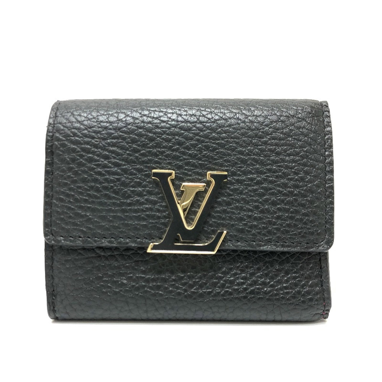 Louis Vuitton Purse Coin Case Leather: Louis Vuitton Purse Coin Case Leather The Louis Vuitton Purse Coin Case Leather is a stylish and compact accessory, featuring a bicolor design in black and pink. Made from high-quality leather, this