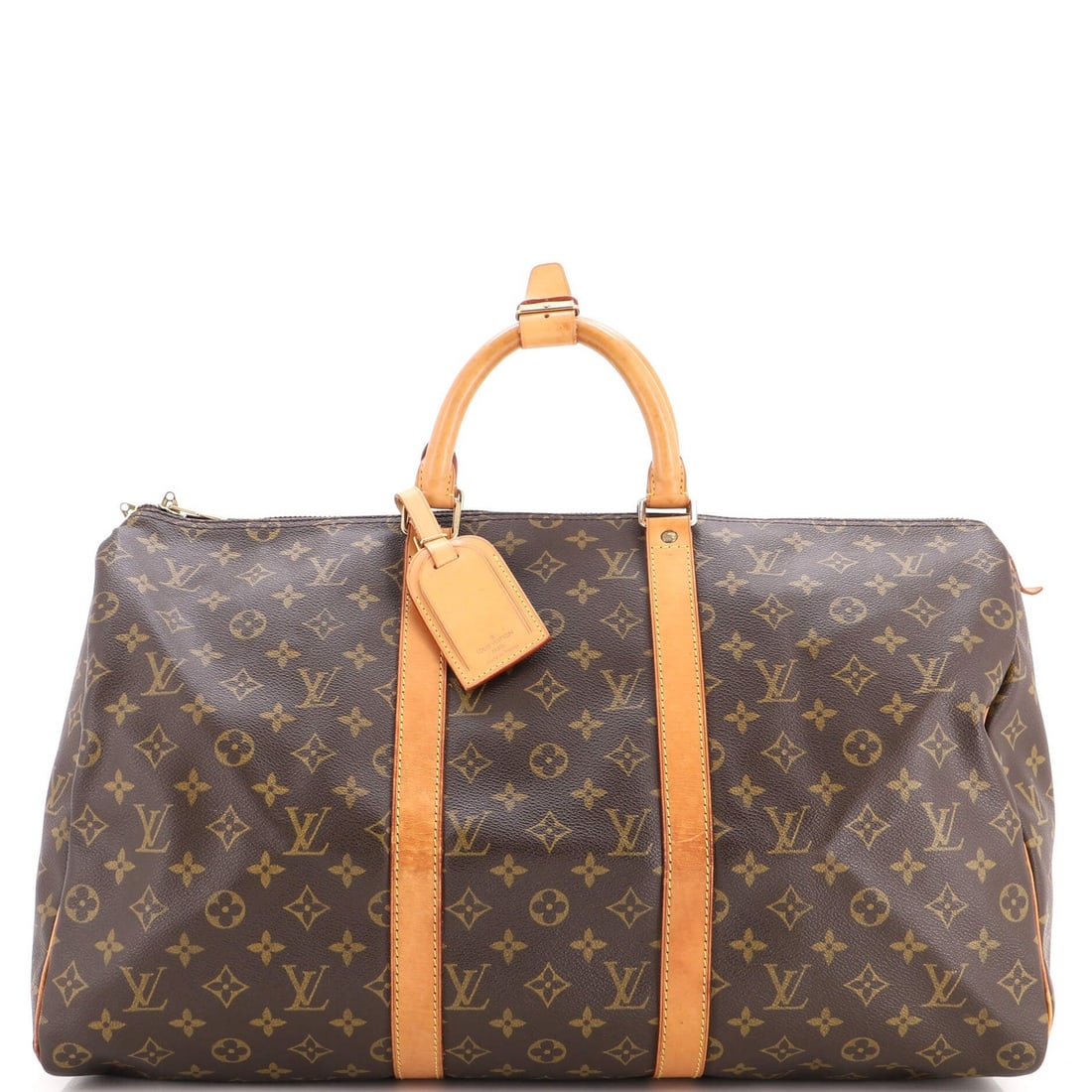 Canvas Monogram Bag Louis Vuitton Keepall 50: Canvas Monogram Bag Louis Vuitton Keepall 50 Canvas Monogram Bag Louis Vuitton Keepall 50 - A Timeless Brown Duffle in Excellent Condition. This Louis Vuitton Keepall 50 bag features a classic canvas 