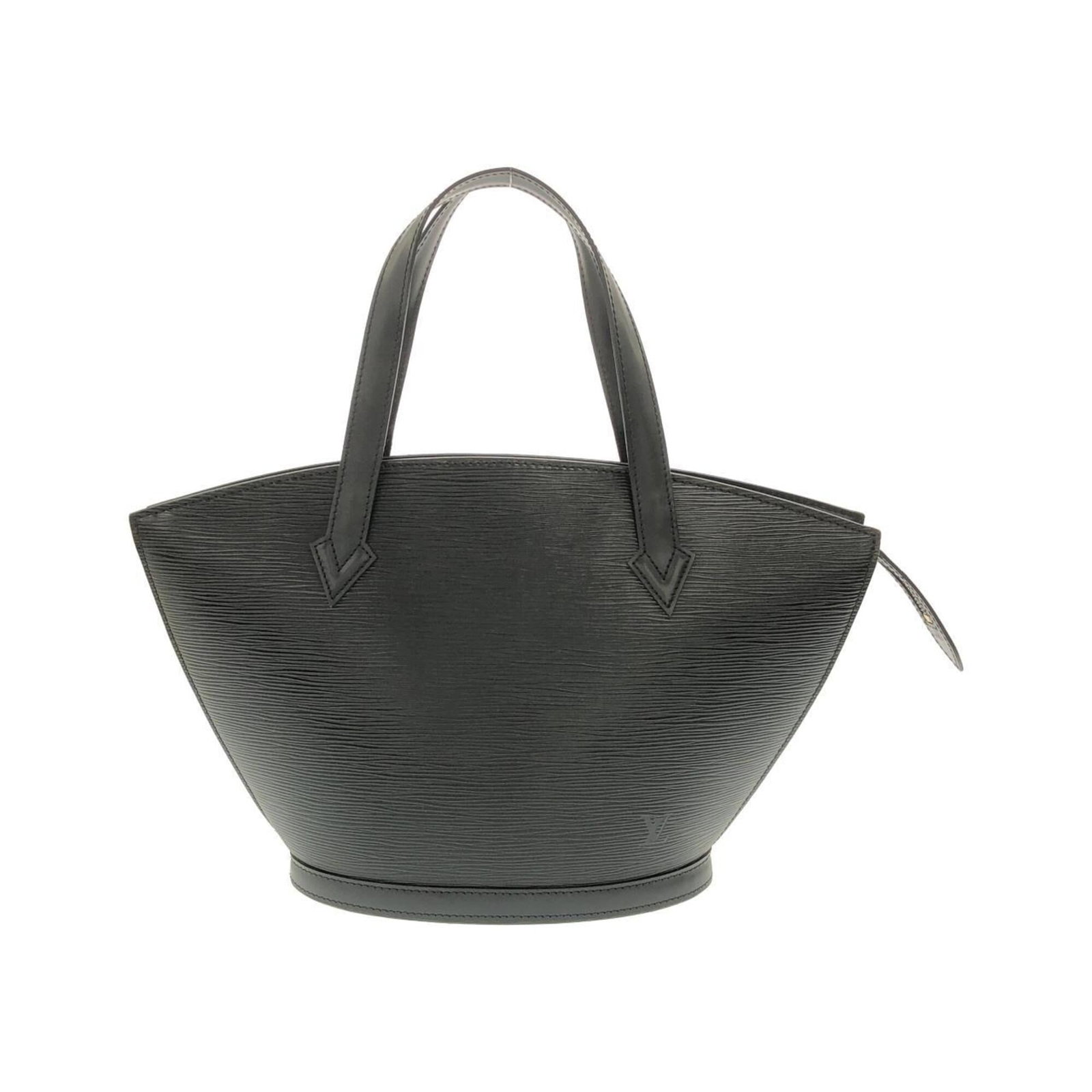 Handbag Leather Louis Vuitton: Handbag Leather Louis Vuitton Black Calf Leather Louis Vuitton Handbag with Gold Hardware. This luxurious handbag features high-quality calf leather and gold hardware, showcasing a classic design. Mea