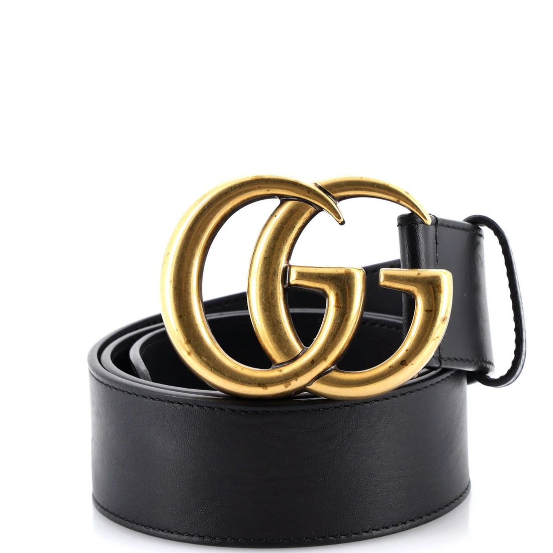 Gucci GG Marmont Leather Belt Wide: Gucci GG Marmont Leather Belt Wide Wide and stylish, this Gucci GG Marmont Leather Belt features a classic black leather exterior with aged gold hardware and a signature GG Marmont design. Measuring