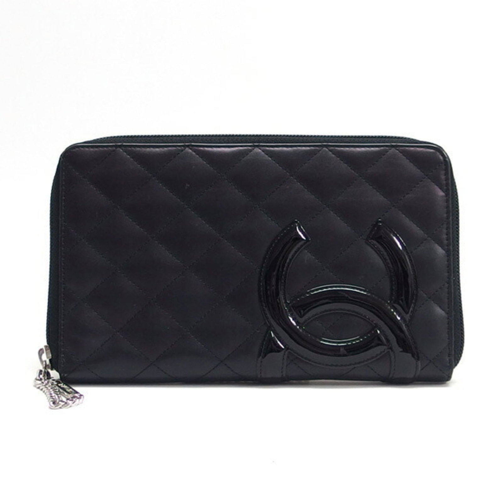 Chanel Long Wallet (Bi-Fold) Leather: Chanel Long Wallet (Bi-Fold) Leather Chanel's iconic bi-fold long wallet is crafted from high-quality leather, featuring a sleek black or pink design that exudes timeless elegance. Measuring 12.5cm x 