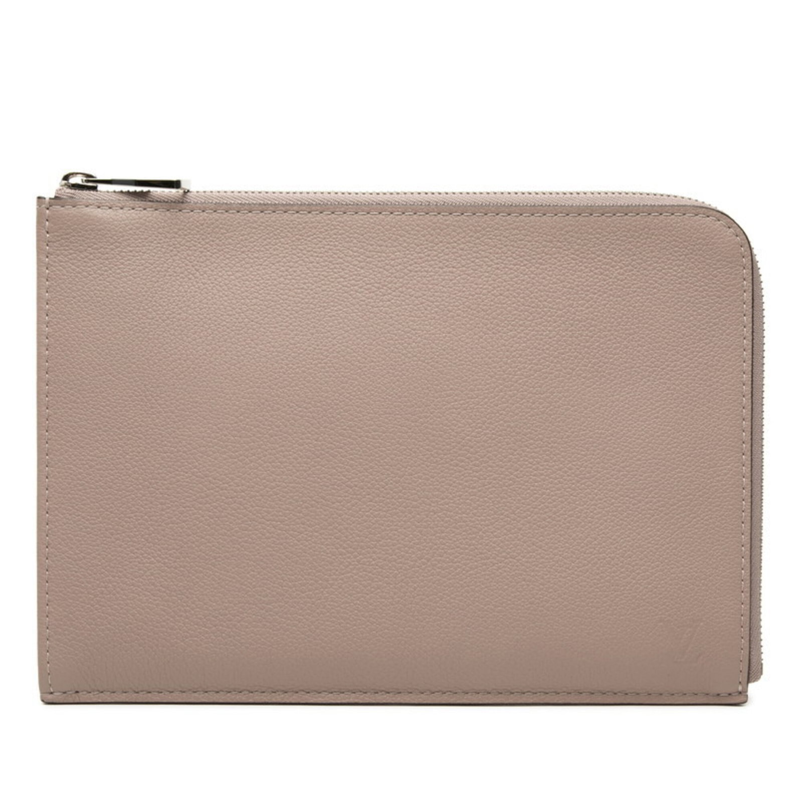 Vuitton Louis Clutch Bag Pochette Leather: Vuitton Louis Clutch Bag Pochette Leather Beige, Taupe Vuitton Pochette Leather Clutch Bag. This Louis Vuitton clutch bag features a timeless design with a zipper closure, measuring 17cm x 24cm x