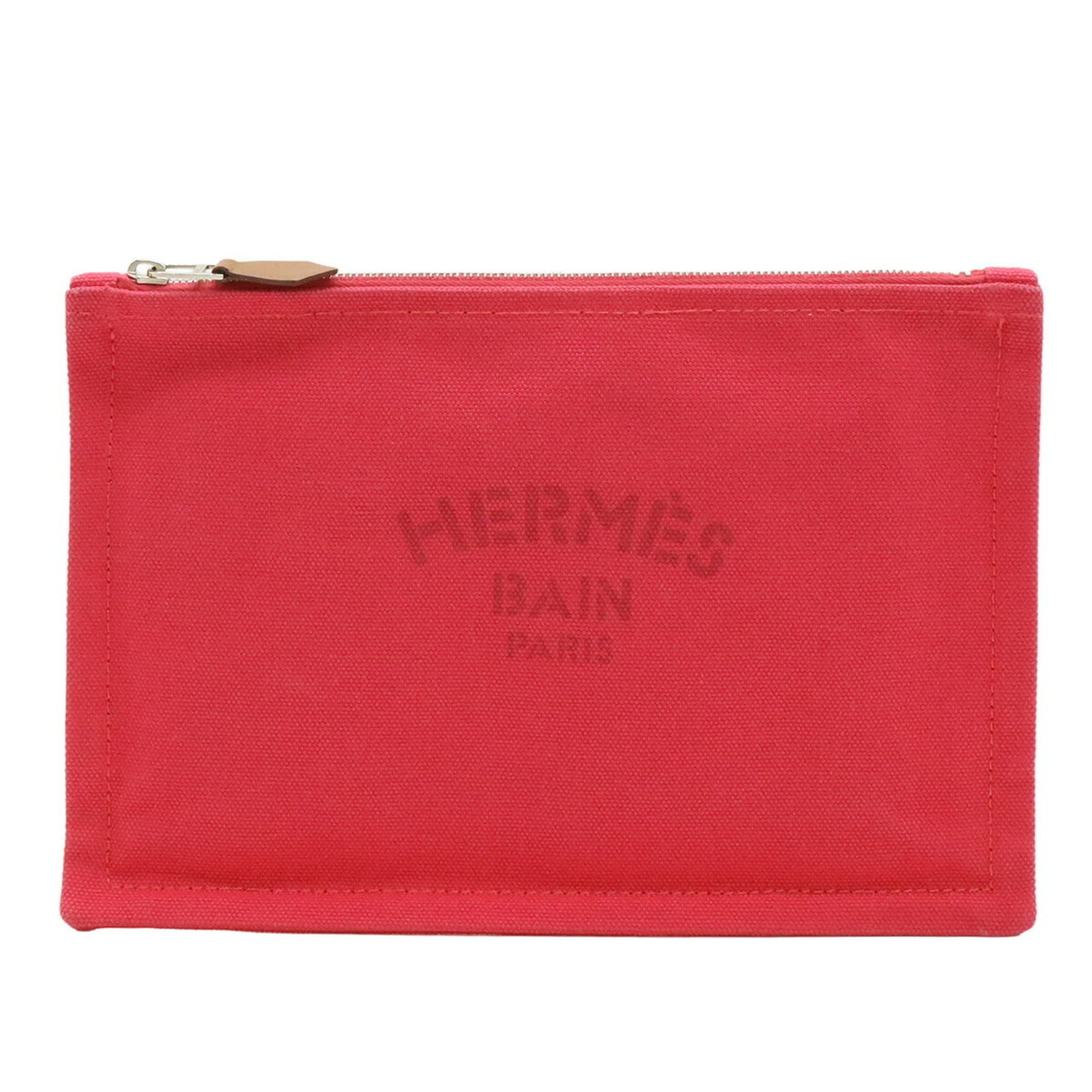 Canvas leather Hermes pouch - 2