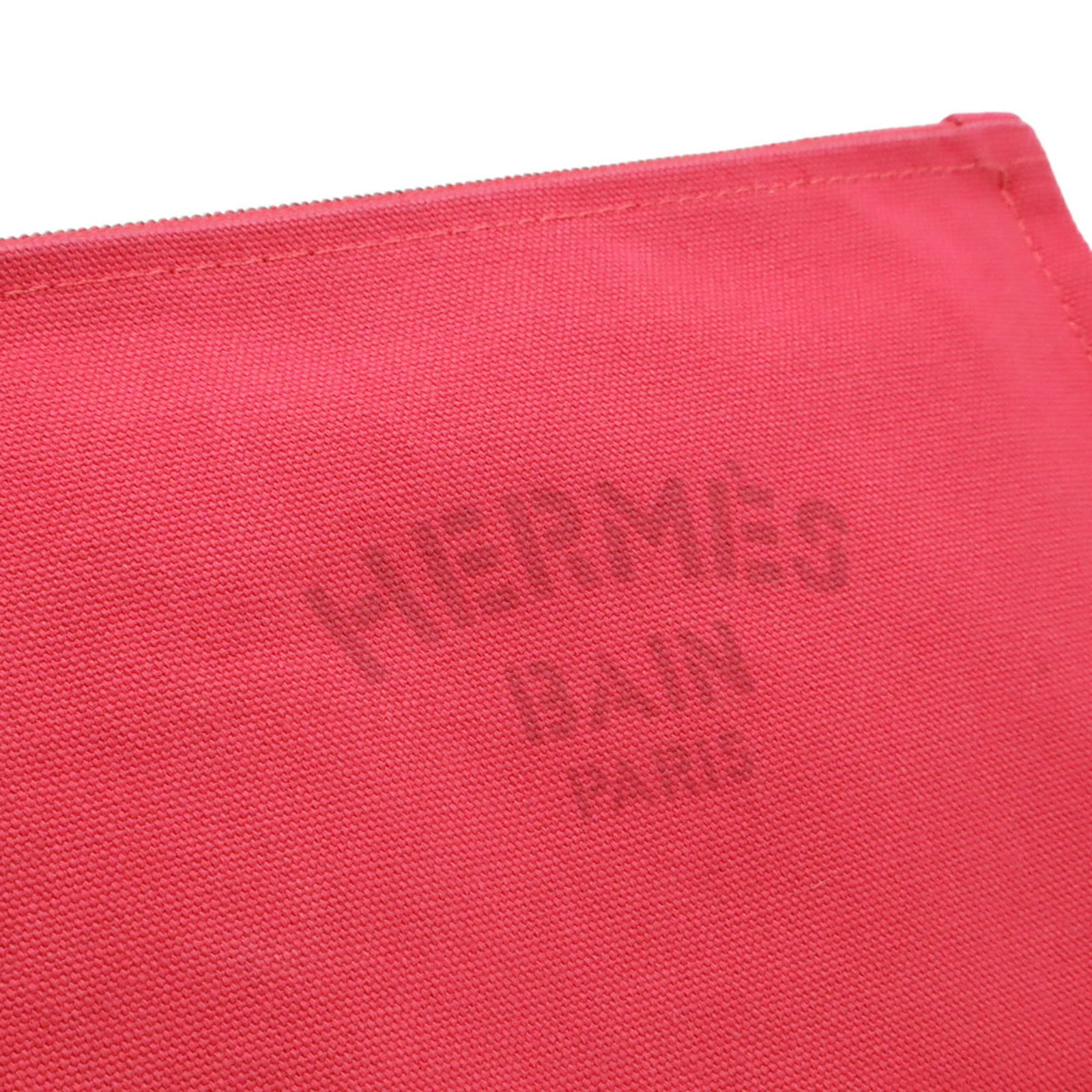 Canvas leather Hermes pouch - 8