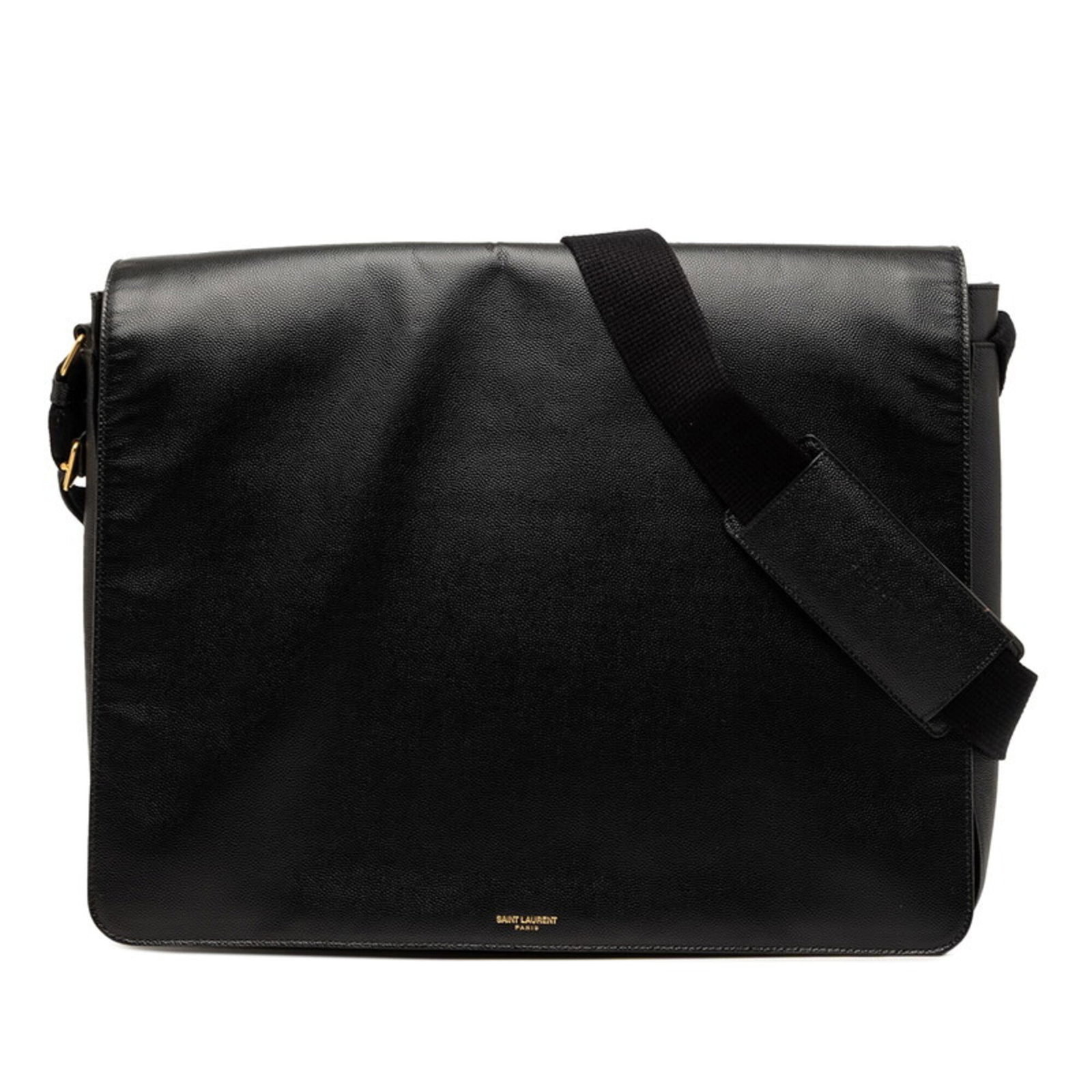 Saint Laurent Messenger Bag Leather Shoulder: Saint Laurent Messenger Bag Leather Shoulder The Saint Laurent Messenger Bag Leather Shoulder is a sleek and sophisticated shoulder bag made from high-quality leather. Measuring 27cm x 37cm x 7.5cm,