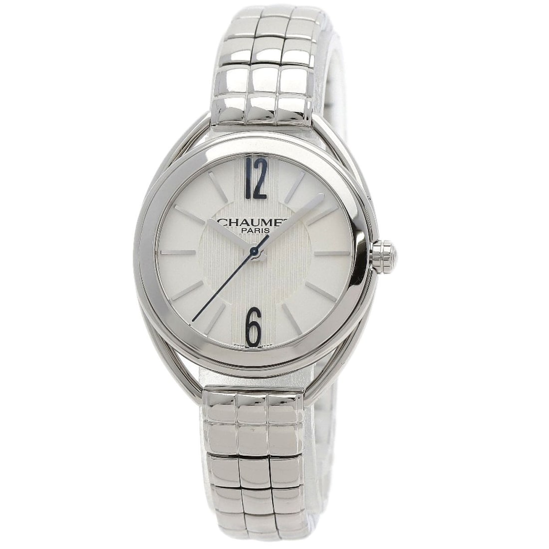 Chaumet Lian Watches W23610-01A Stainless Steel/ Stainless Steel: Chaumet Lian Watches W23610-01A Stainless Steel/ Stainless Steel Chaumet's W23610-01A watch boasts a sleek silver stainless steel case, paired with a white analog display and a silver bezel, creating