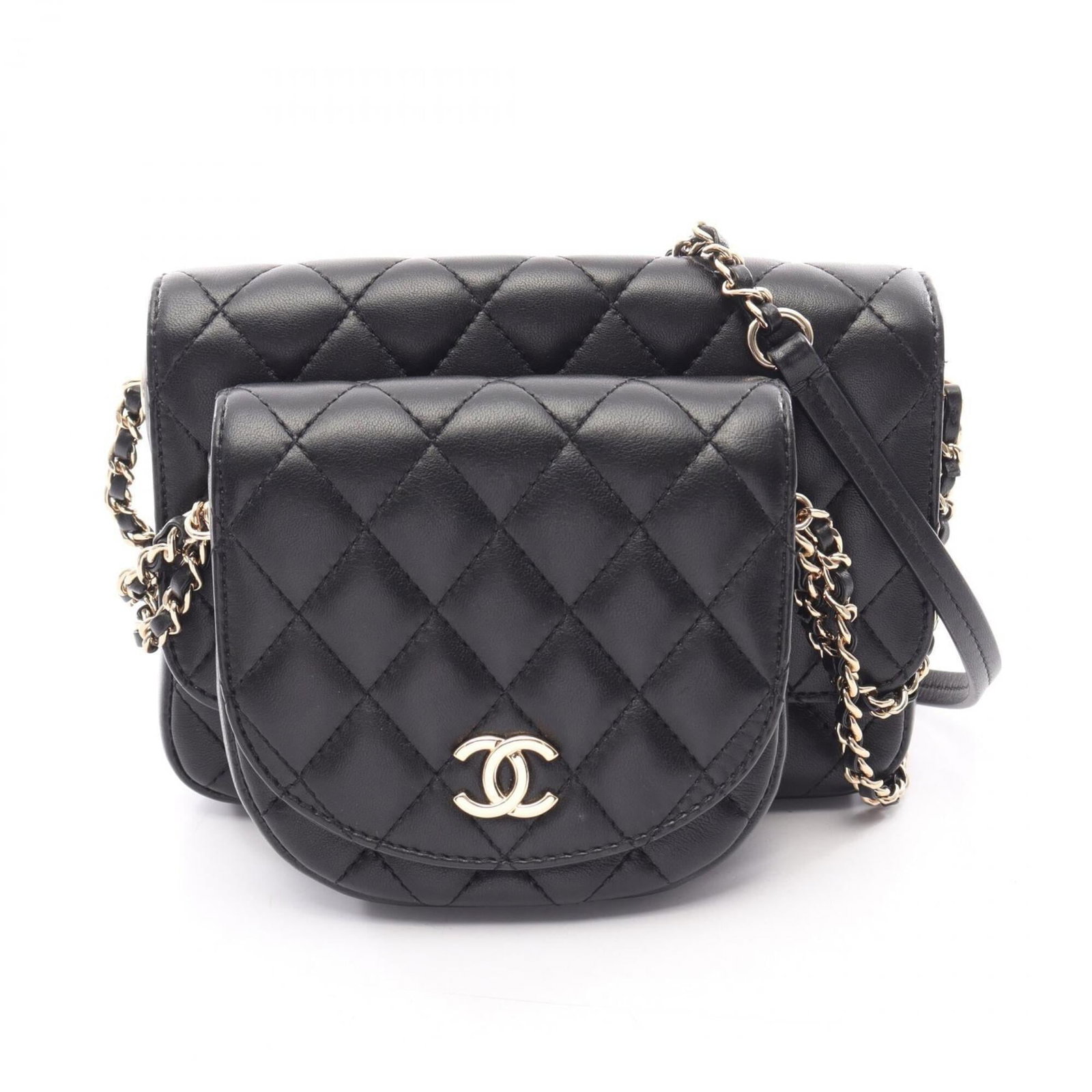 Shoulder Bag Leather Handbag Chanel: Shoulder Bag Leather Handbag Chanel This luxurious black leather shoulder bag features a classic Matelasse design, showcasing the timeless elegance of Chanel's signature style. Made from high-quality 
