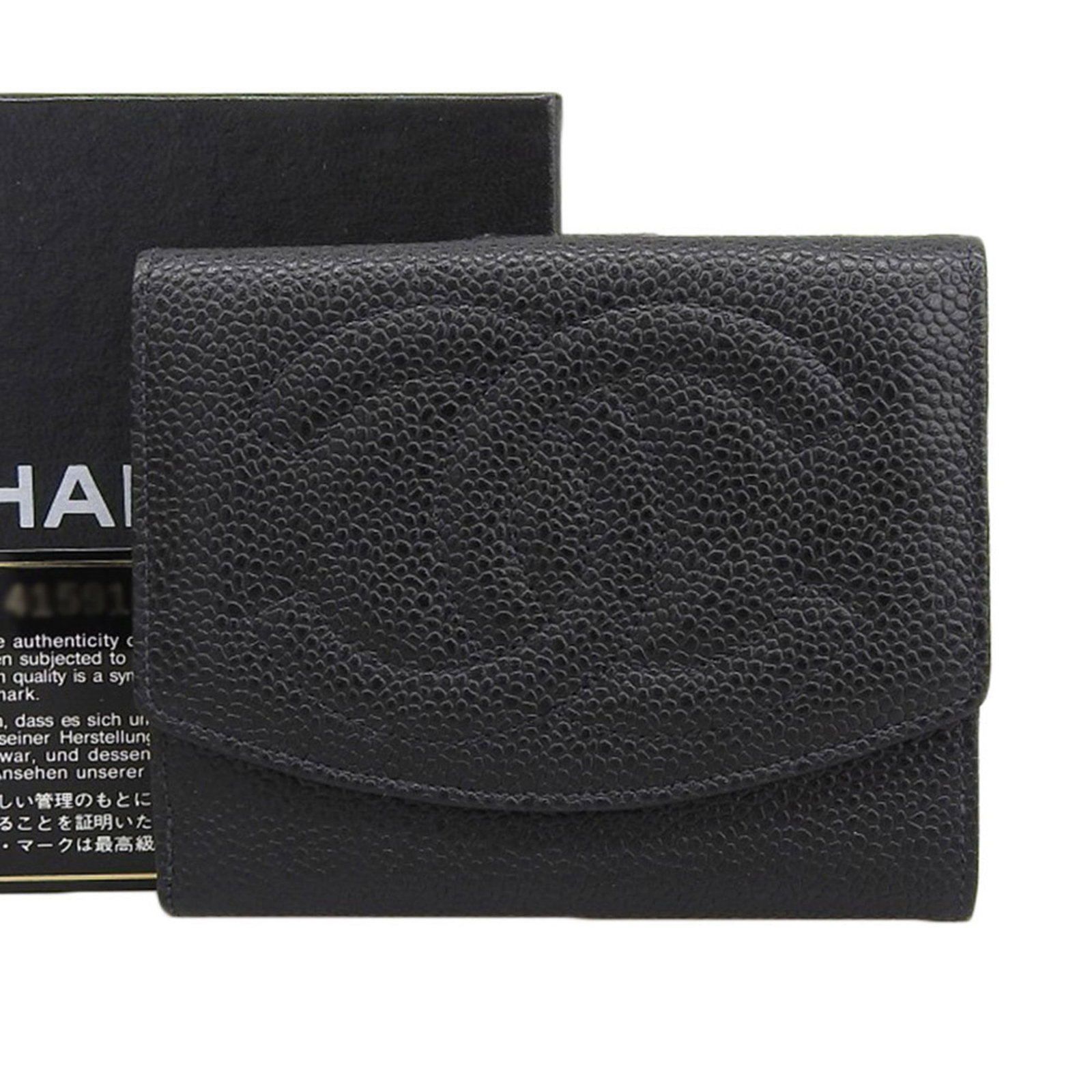 Calfskin Wallet Bi Fold Grained Chanel: Calfskin Wallet Bi Fold Grained Chanel Calfskin Wallet Bi Fold Grained Chanel - A Timeless Black Leather Accessory. This bi-fold wallet features a classic design made from high-quality, grained calfsk
