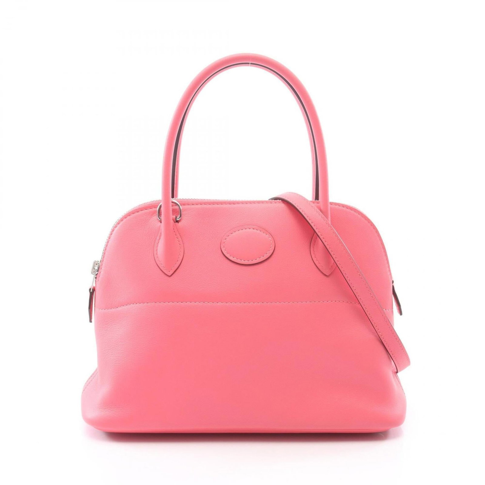 Swift Leather Handbag Hermes: Swift Leather Handbag Hermes Swift Leather Handbag by Hermes in Rose Azalee Pink. This 18.5cm x 26cm x 10cm handbag features Swift leather, a signature material from the renowned French fashion