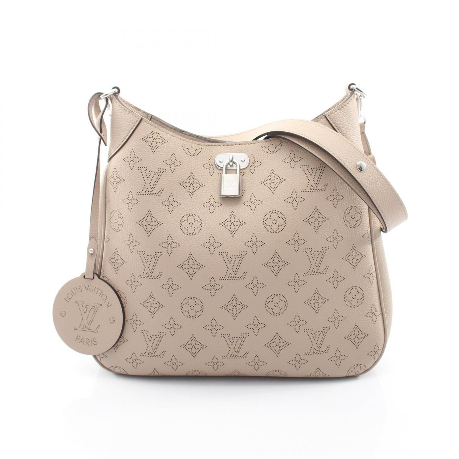 Mahina Leather Louis Vuitton Handbag Shoulder: Mahina Leather Louis Vuitton Handbag Shoulder Mahina Leather Louis Vuitton Handbag Shoulder features a classic design with a beige Mahina leather finish, RFID-protected serial number on the body, and