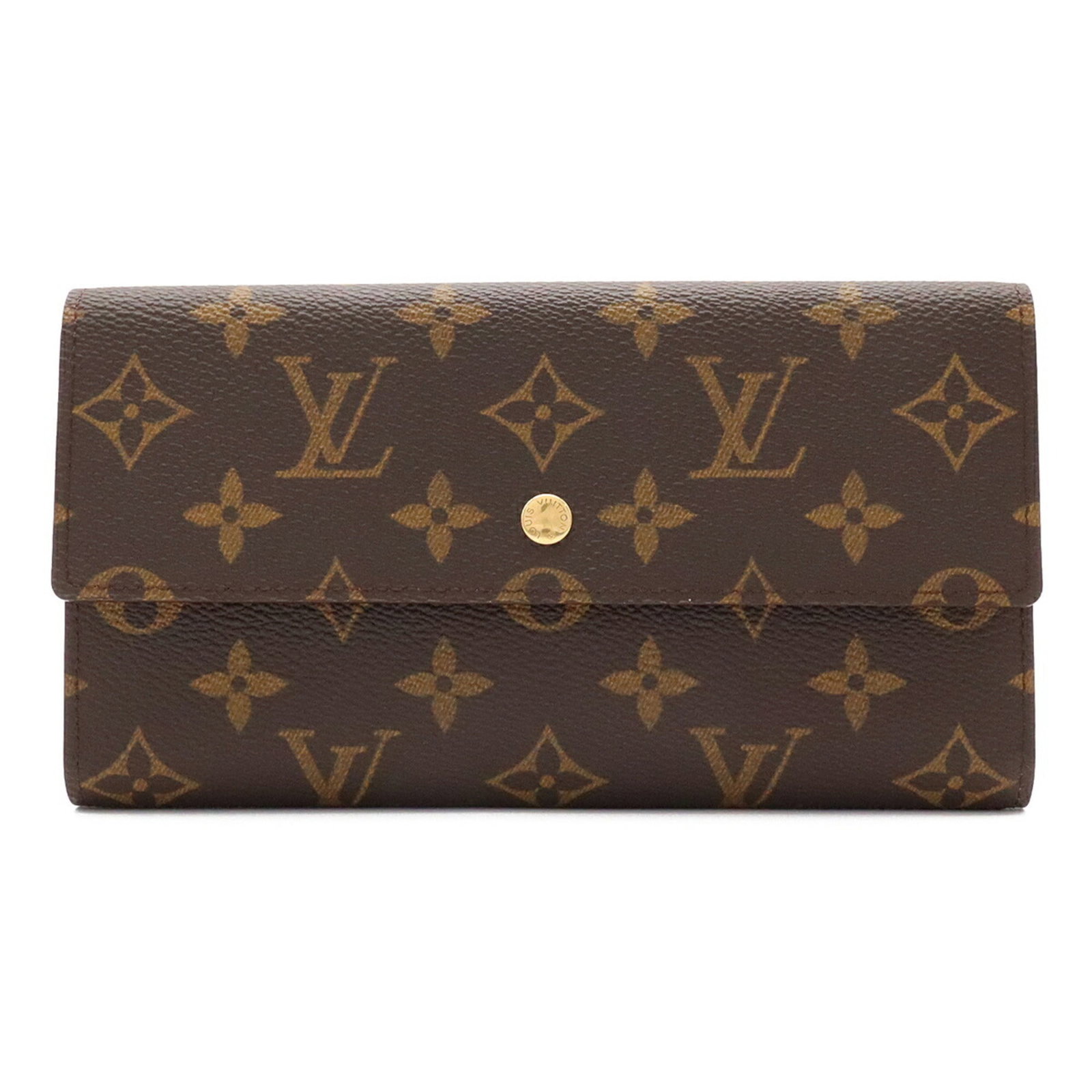 Long Wallet Louis Vuitton Canvas Monogram Tri - 2