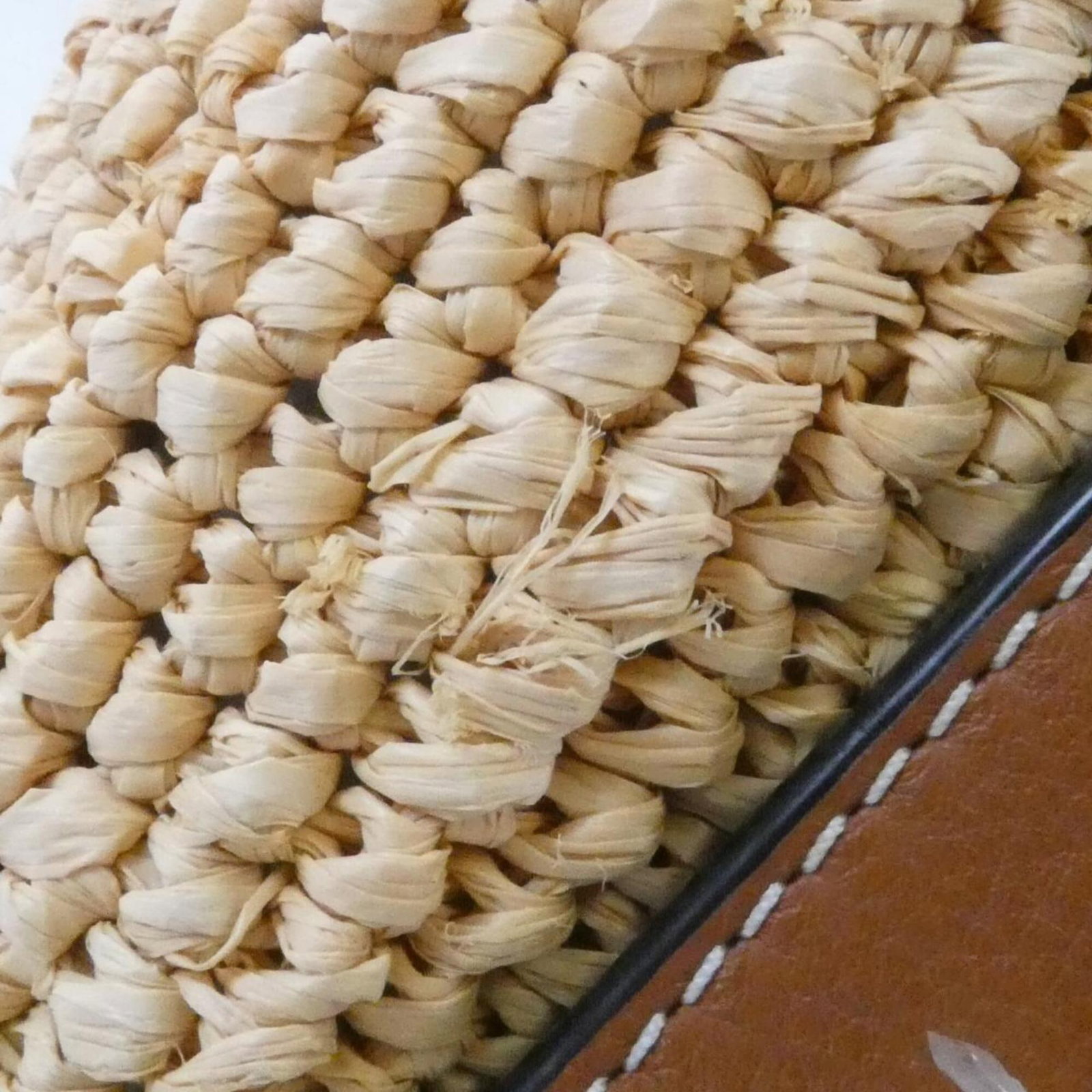 Raffia Leather Shoulder Bag Loewe - 4
