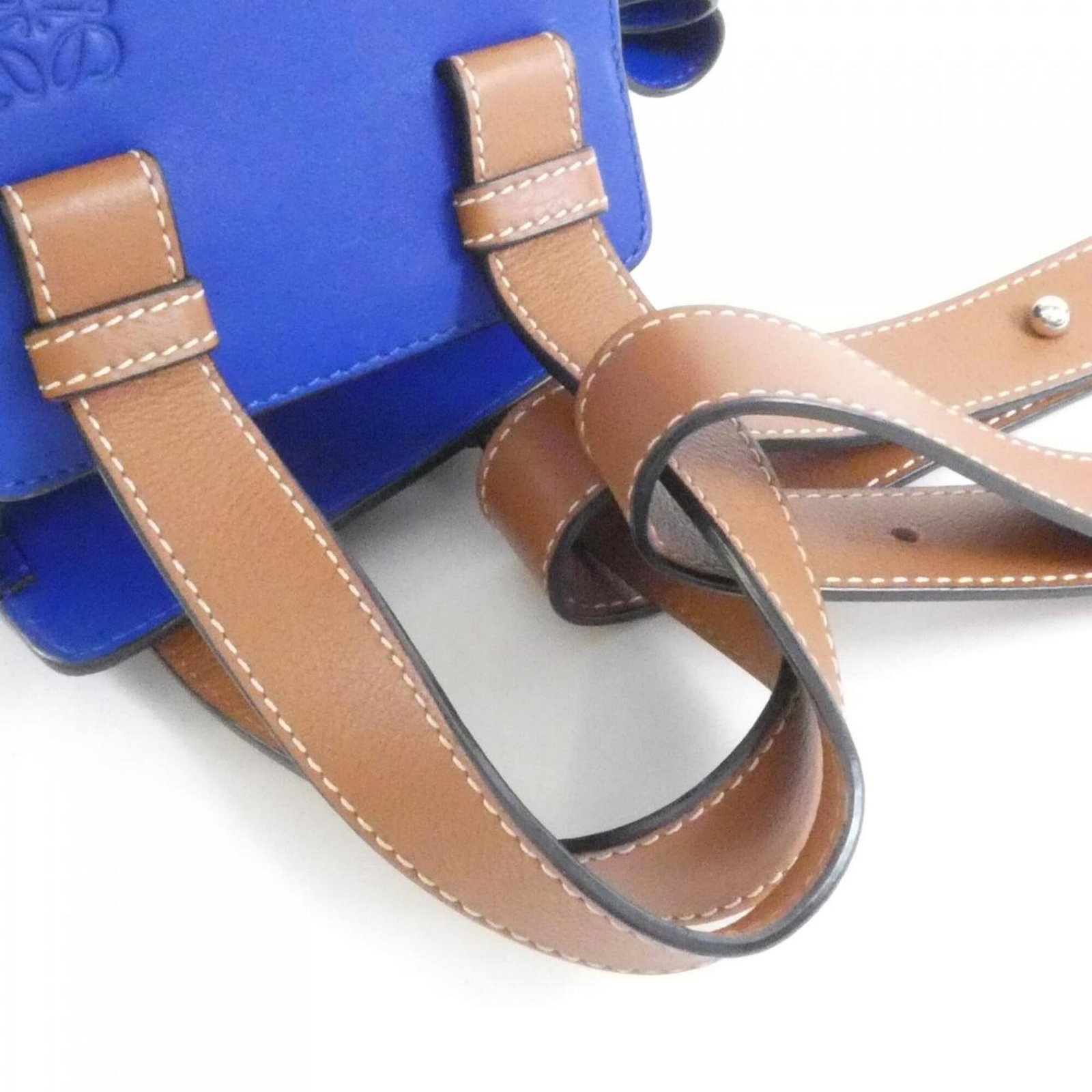 Raffia Leather Shoulder Bag Loewe - 7