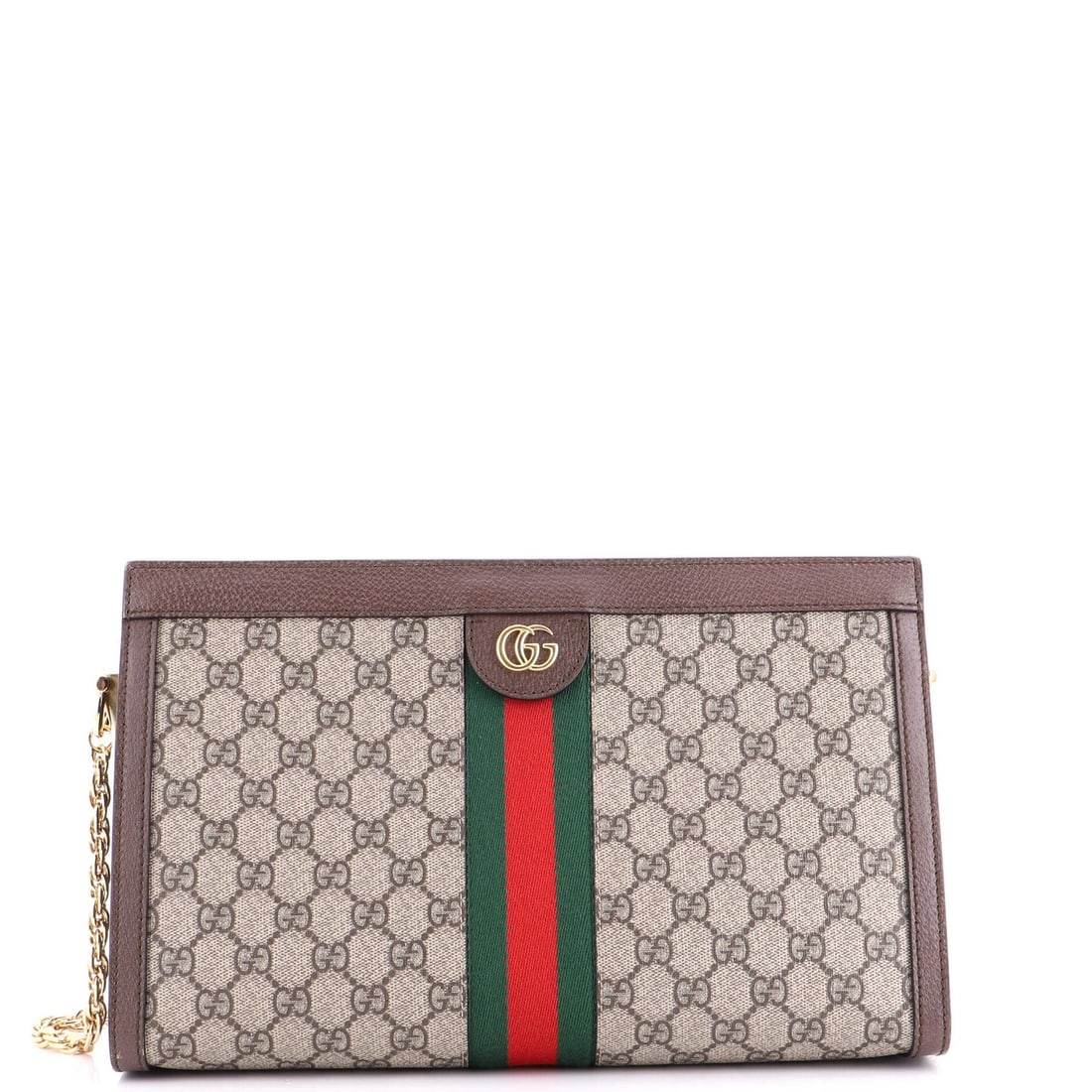 Ophidia Chain Bag Shoulder Gucci Medium GG Coated Canvas: Ophidia Chain Bag Shoulder Gucci Medium GG Coated Canvas Gucci's Ophidia Chain Shoulder Bag is a stylish medium-sized bag with a canvas coated exterior in brown, featuring a satin blue interior and go