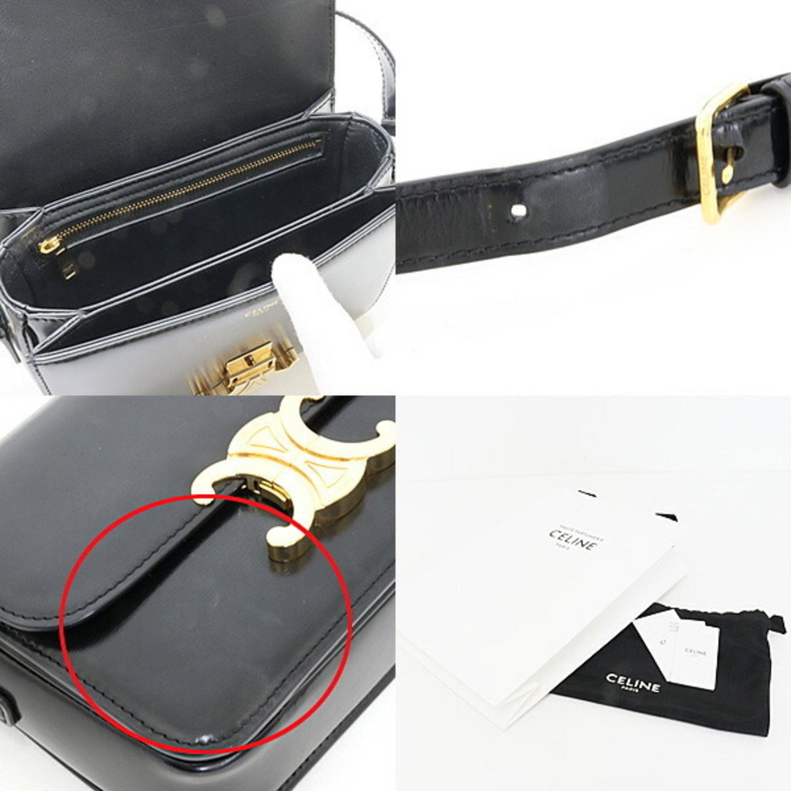 Shoulder Bag Leather Celine - 4