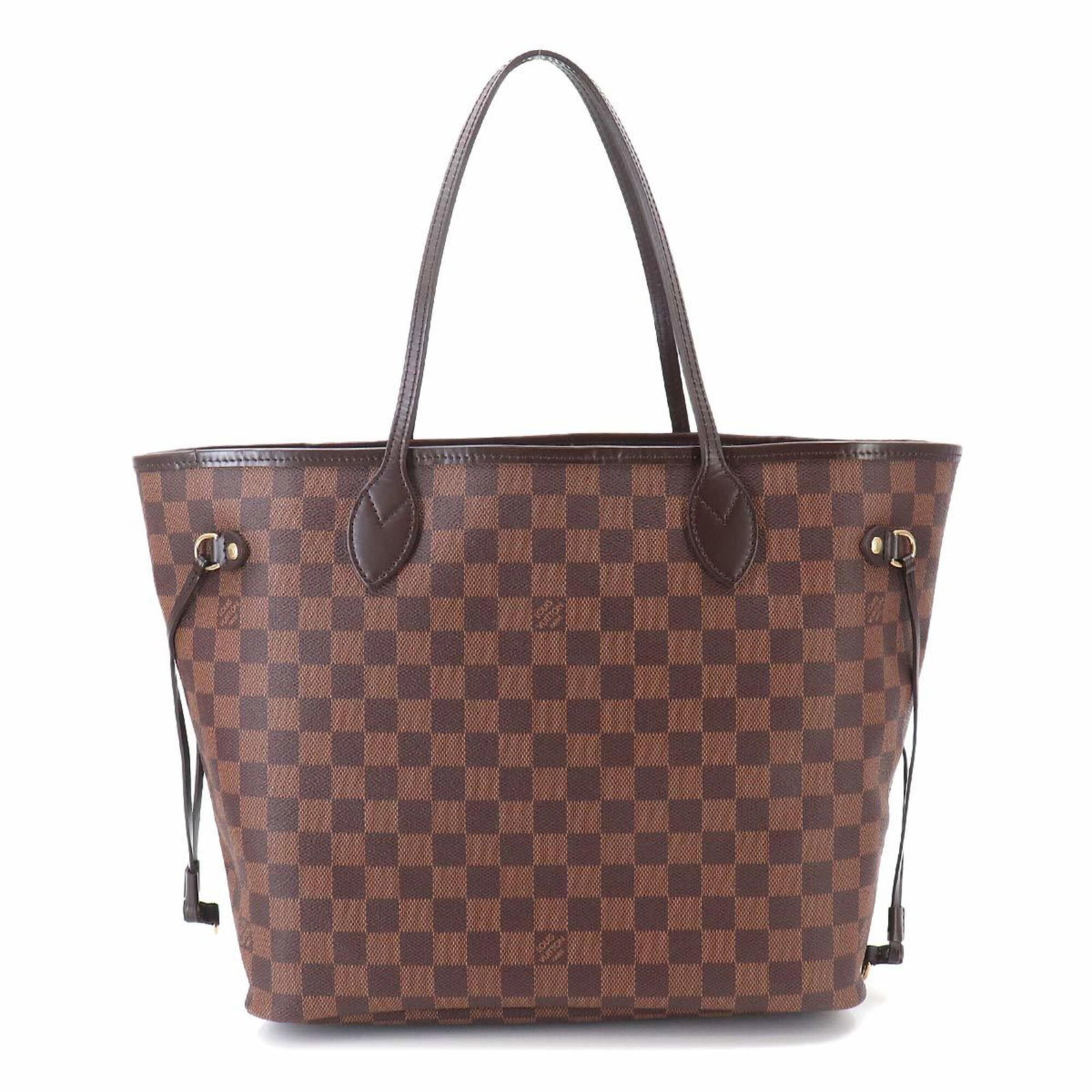 Canvas Damier Handbag Tote Louis Vuitton: Canvas Damier Handbag Tote Louis Vuitton Cerise and Ebene Damier canvas create a striking design on this Louis Vuitton tote bag, featuring gold hardware for a touch of elegance. The bag's casual