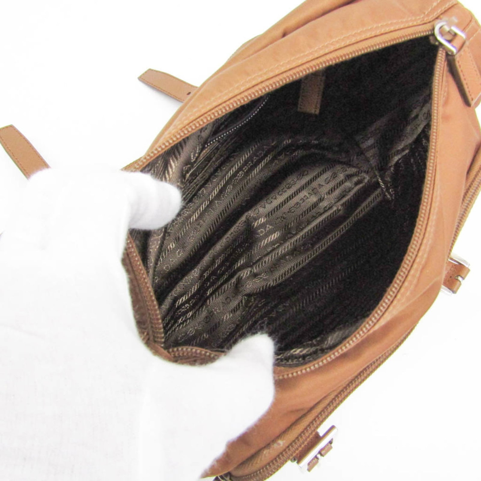 Shoulder Bag Nylon Leather Prada - 3