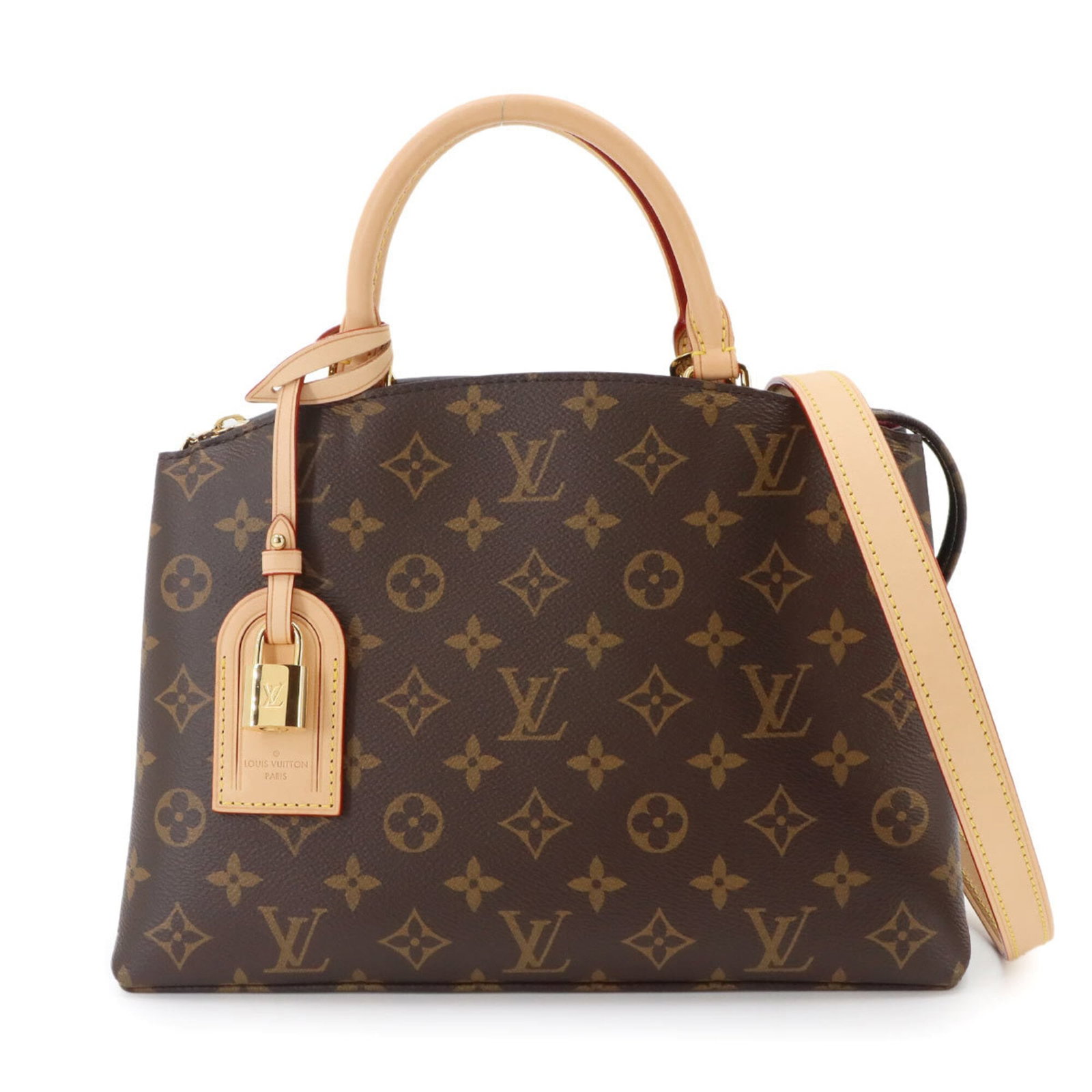 Louis Vuitton Monogram Handbag: Louis Vuitton Monogram Handbag The Louis Vuitton Monogram Handbag is a classic design from France, featuring the iconic monogram pattern. Made from high-quality materials, this brown handbag measures 
