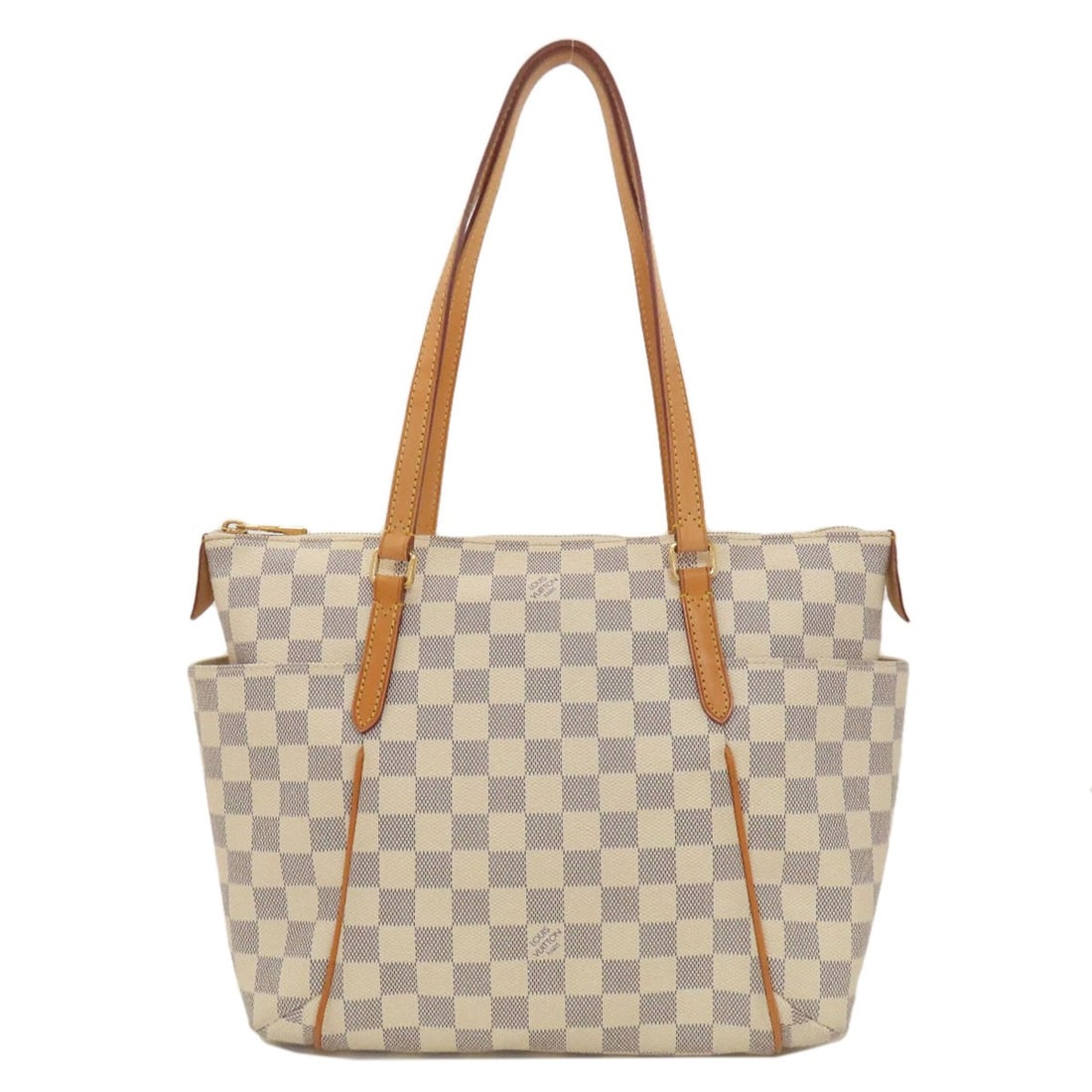 Totally Pm Tote Bag Damier Canvas Louis Vuitton: Totally Pm Tote Bag Damier Canvas Louis Vuitton White Damier canvas tote bag from LOUIS VUITTON, featuring a classic style with a timeless design. This iconic bag is made from high-quality Damier