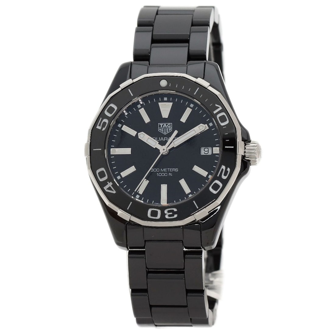 Ceramic Tag Heuer Watches Way1390 Aqua Racer: Ceramic Tag Heuer Watches Way1390 Aqua Racer Ceramic Tag Heuer Watches Way1390 Aqua Racer - A sleek and modern timepiece, this black ceramic watch features an analog display and a quartz movement, mak