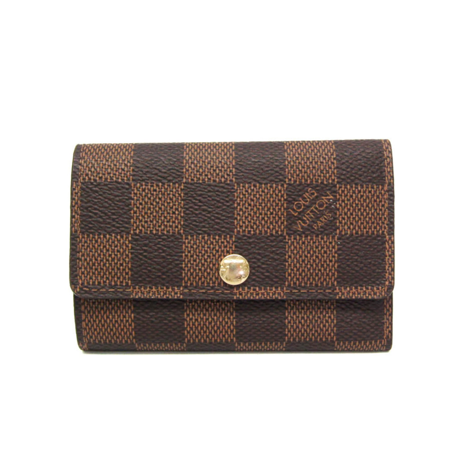 Keycase Damier Canvas Louis Vuitton: Keycase Damier Canvas Louis Vuitton Damier Canvas Louis Vuitton Keycase features a classic design with a unique Damier pattern, crafted from high-quality Damier Canvas. This stylish keycase measures