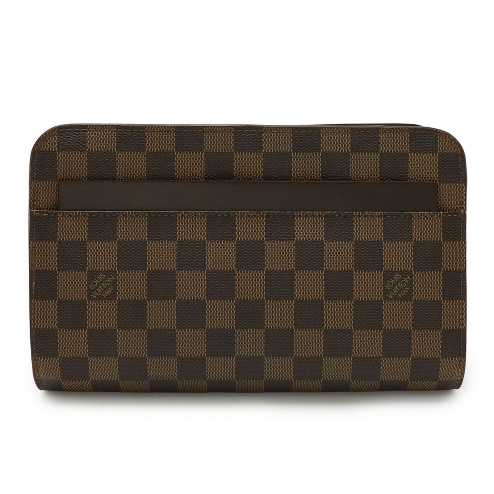 Louis Vuitton Damier Canvas Clutch Pouch: Louis Vuitton Damier Canvas Clutch Pouch Damier Canvas Clutch Pouch from Louis Vuitton, crafted from high-quality brown Damier Canvas, features a classic design with a 16.5cm x 24.5cm x 5.5cm size.