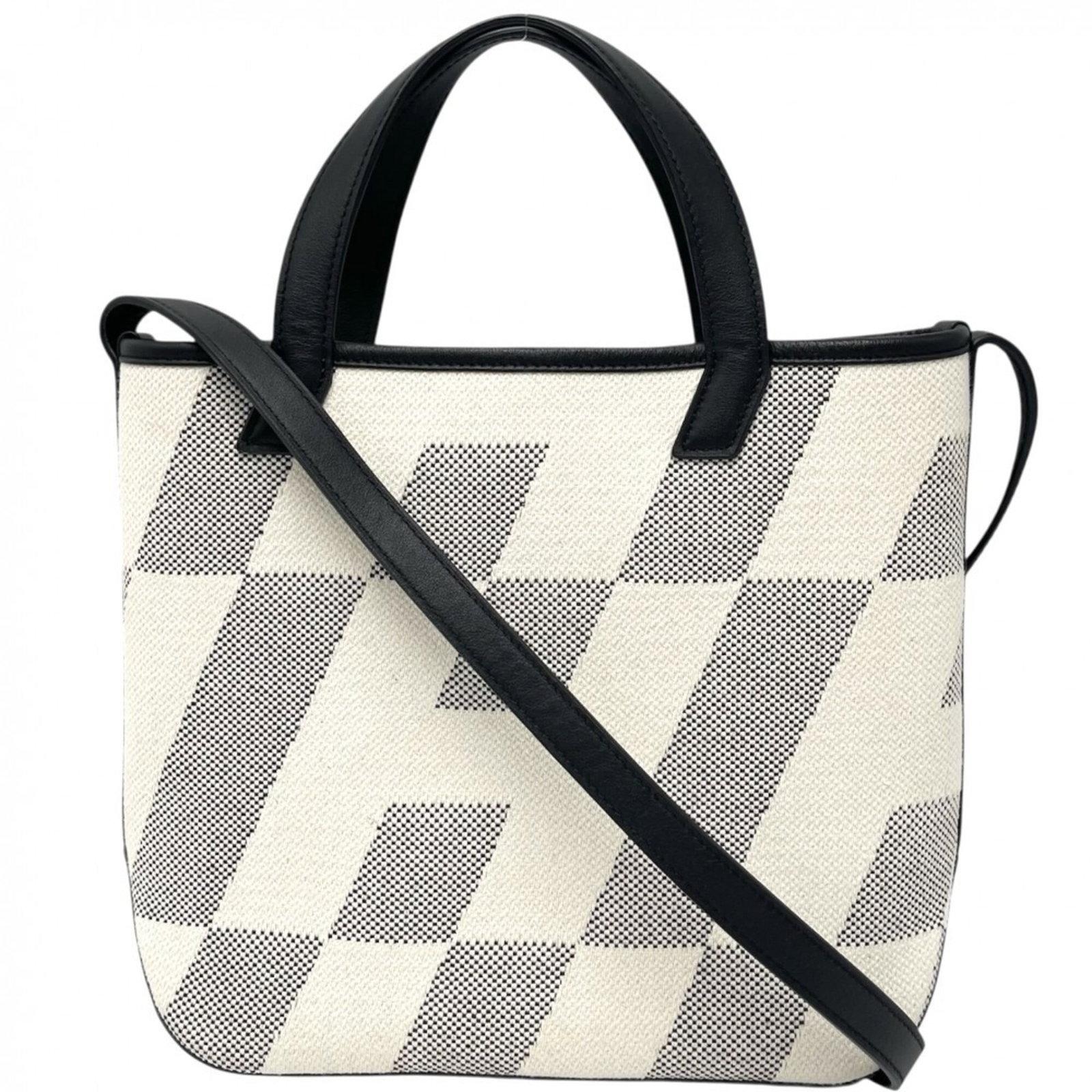 Canvas Leather Handbag Shoulder Bag: Canvas Leather Handbag Shoulder Bag Canvas Leather Handbag Shoulder Bag in Beige and Black. This stylish shoulder bag features a canvas and leather combination, with a classic design and neutral color