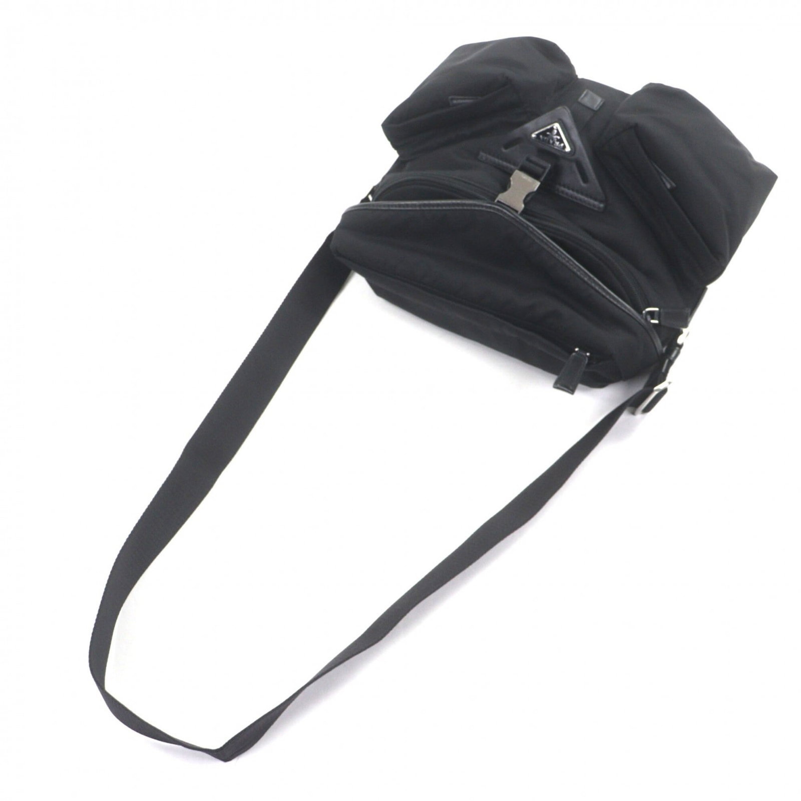 Shoulder Bag Nylon Leather Prada - 5