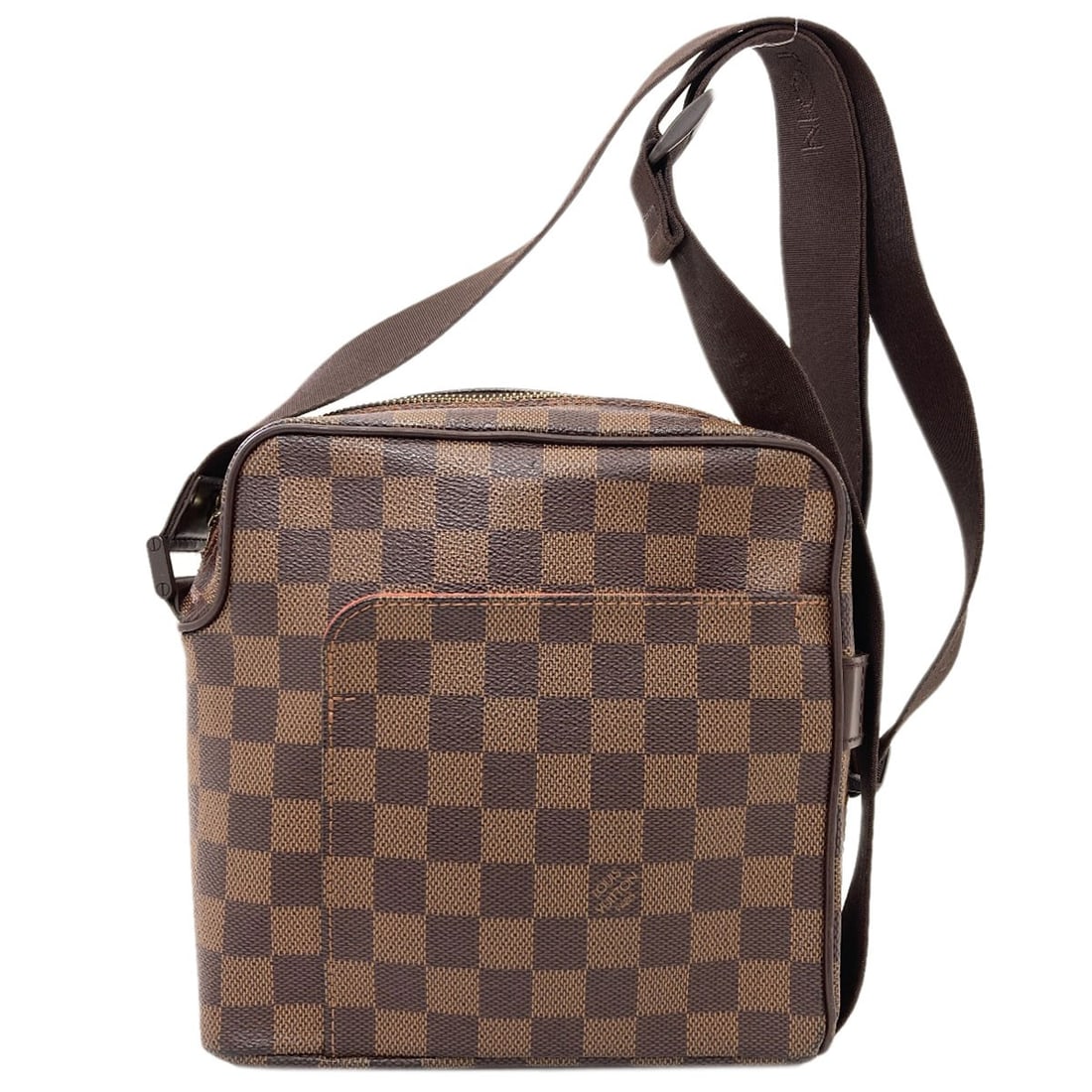 Louis Vuitton N41442 Olaf Pm Shoulder Bag Damier Canvas: Louis Vuitton N41442 Olaf Pm Shoulder Bag Damier Canvas Brown Damier canvas exterior, a classic look from LOUIS VUITTON's N41442 Olaf Pm Shoulder Bag. This shoulder bag features the iconic Damier patt