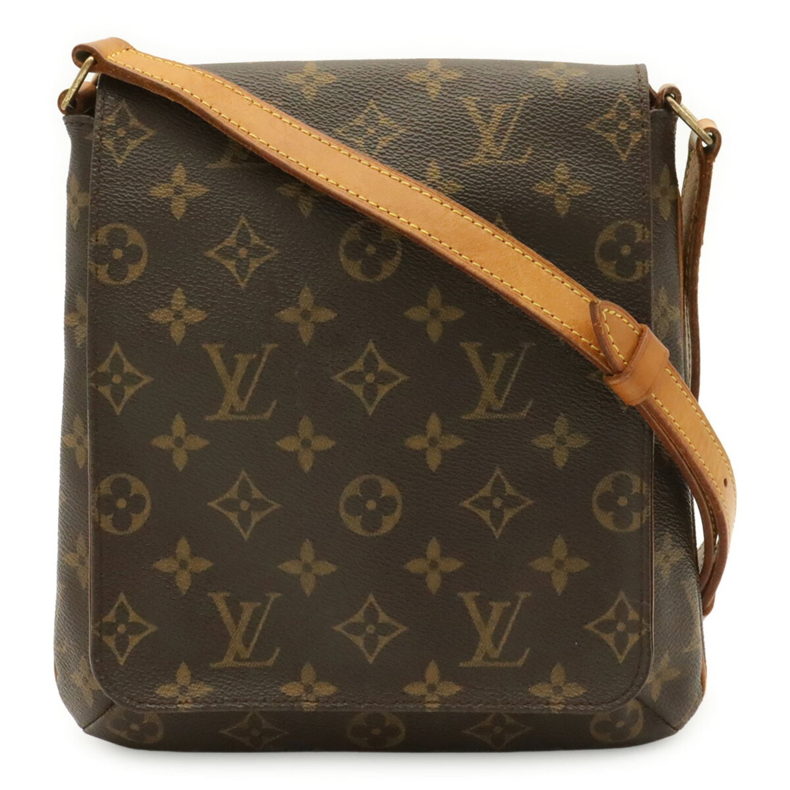 Shoulder Bag Monogram Louis Vuitton: Shoulder Bag Monogram Louis Vuitton Brown Monogram Louis Vuitton Shoulder Bag, 24cm x 23cm x 4.5cm, features the iconic Monogram pattern, a classic design element of the brand. Made from high-quality