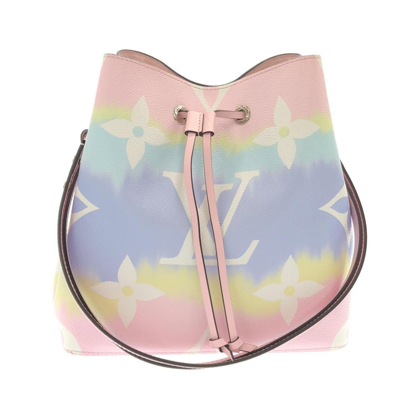 Canvas Coated Louis Vuitton Bag Shoulder: Canvas Coated Louis Vuitton Bag Shoulder Canvas Coated Louis Vuitton Bag Shoulder is a multi-color, coated canvas shoulder bag with silver hardware, measuring 26cm x 26cm x 17cm. The bag's unique
