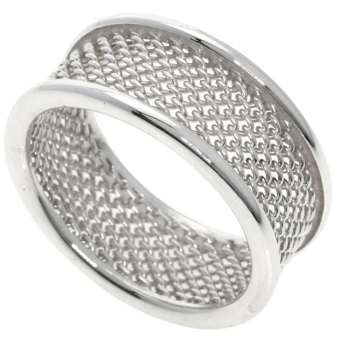 Silver Tiffany&Co Somerset Mesh Ring (1 of 6)