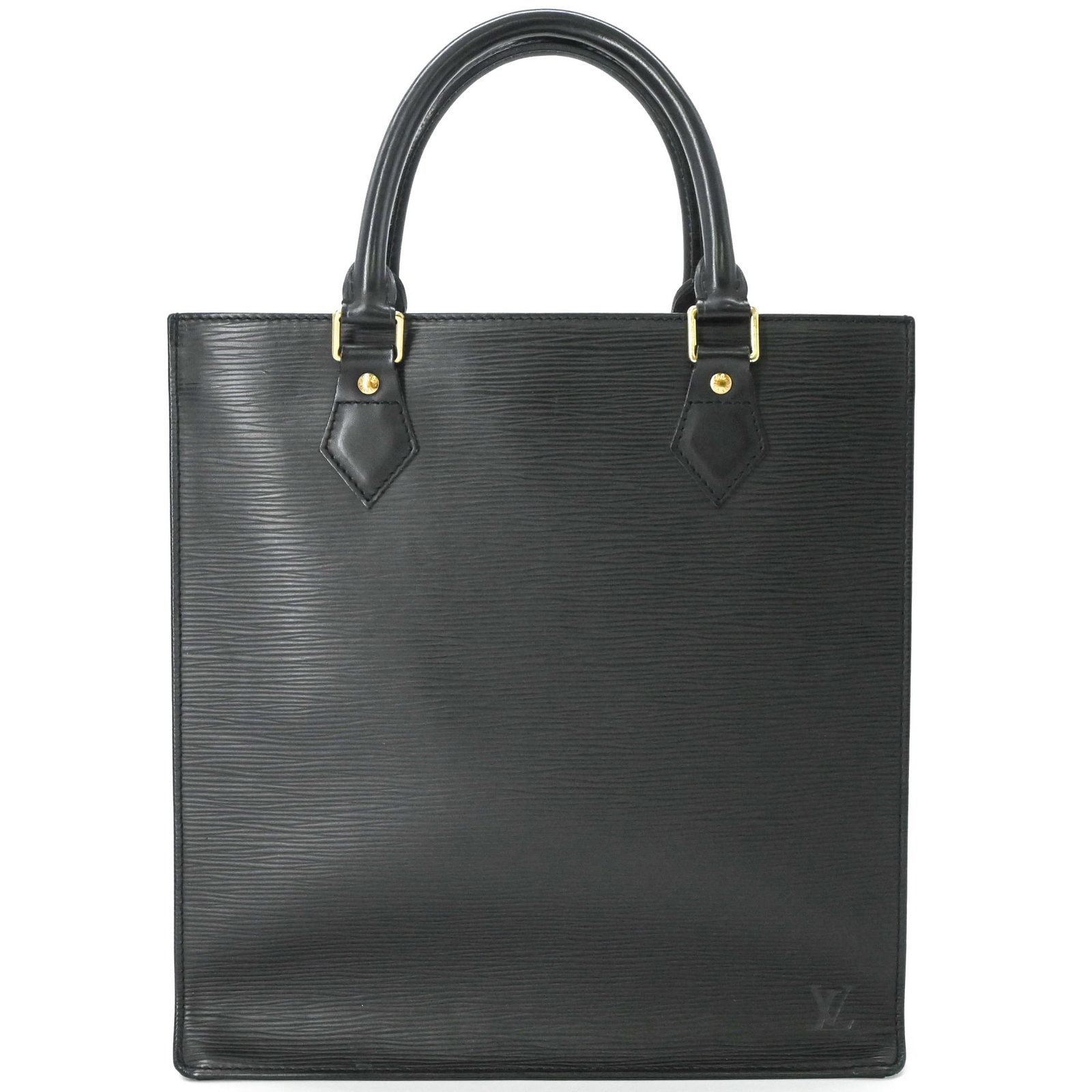 Epi Leather Louis Vuitton Handbag: Epi Leather Louis Vuitton Handbag Epi leather Louis Vuitton handbag in black, featuring a signature and a classic design. Made from high-quality Epi leather, this timeless piece measures 30cm x 29cm